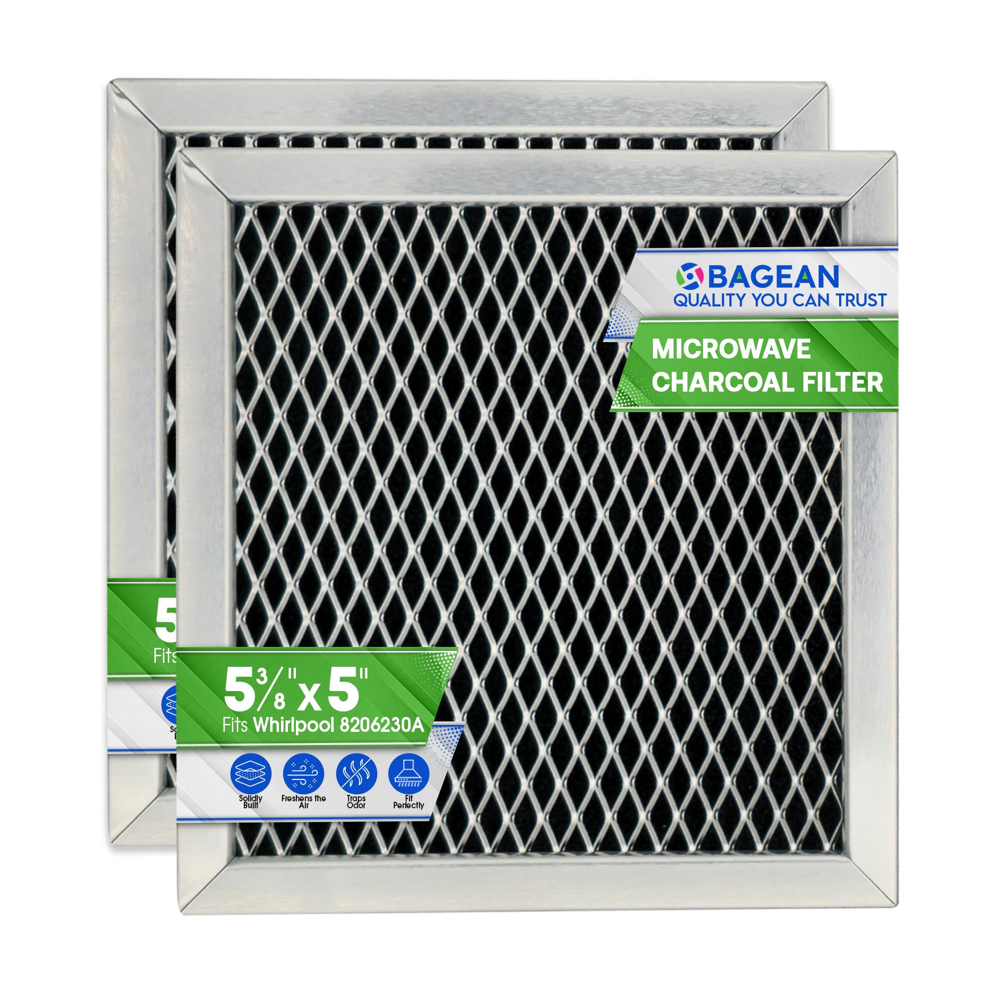 Microwave Charcoal Filter 5.35    X 5.03    For 8206230A Maytag And Whirlpool Microwave Filter Replacement - Carbon Filter Fresh