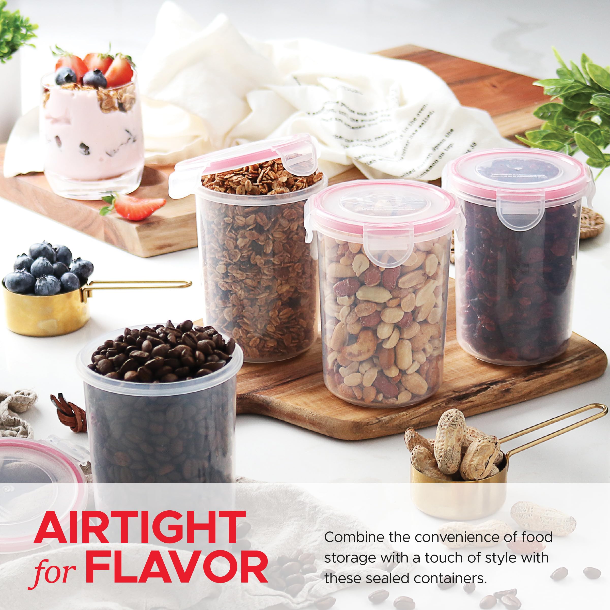 Overnight Oats Container With Lids (Set Of 4) | Oatmeal Container To-Go | Overnight Oats Jars With Lid | Cereal And Milk Contain