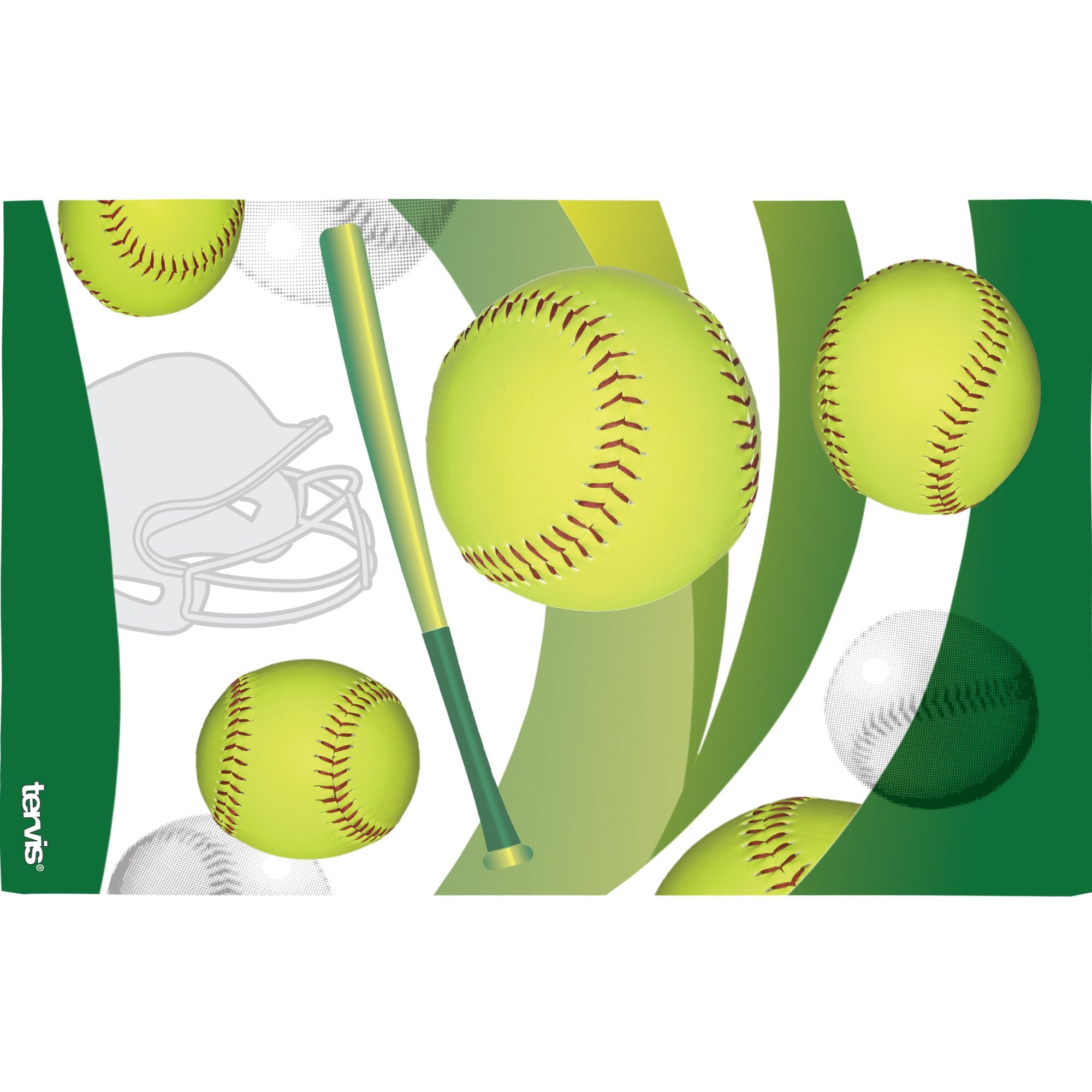 Tervis Softball - All Over Made In Usa Double Walled Insulated Tumbler Travel Cup Keeps Drinks Cold & Hot, 16Oz, Classic