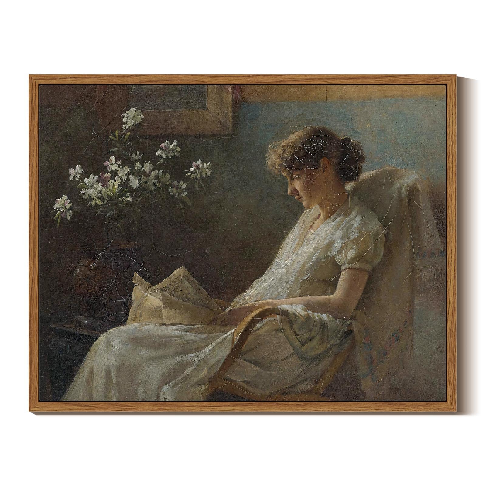 Insimsea Framed Wall Art For Living Room Large Canvas Wall Artvintage Wall Art Decor Quiet Corner Landscape Oil Painting Prints