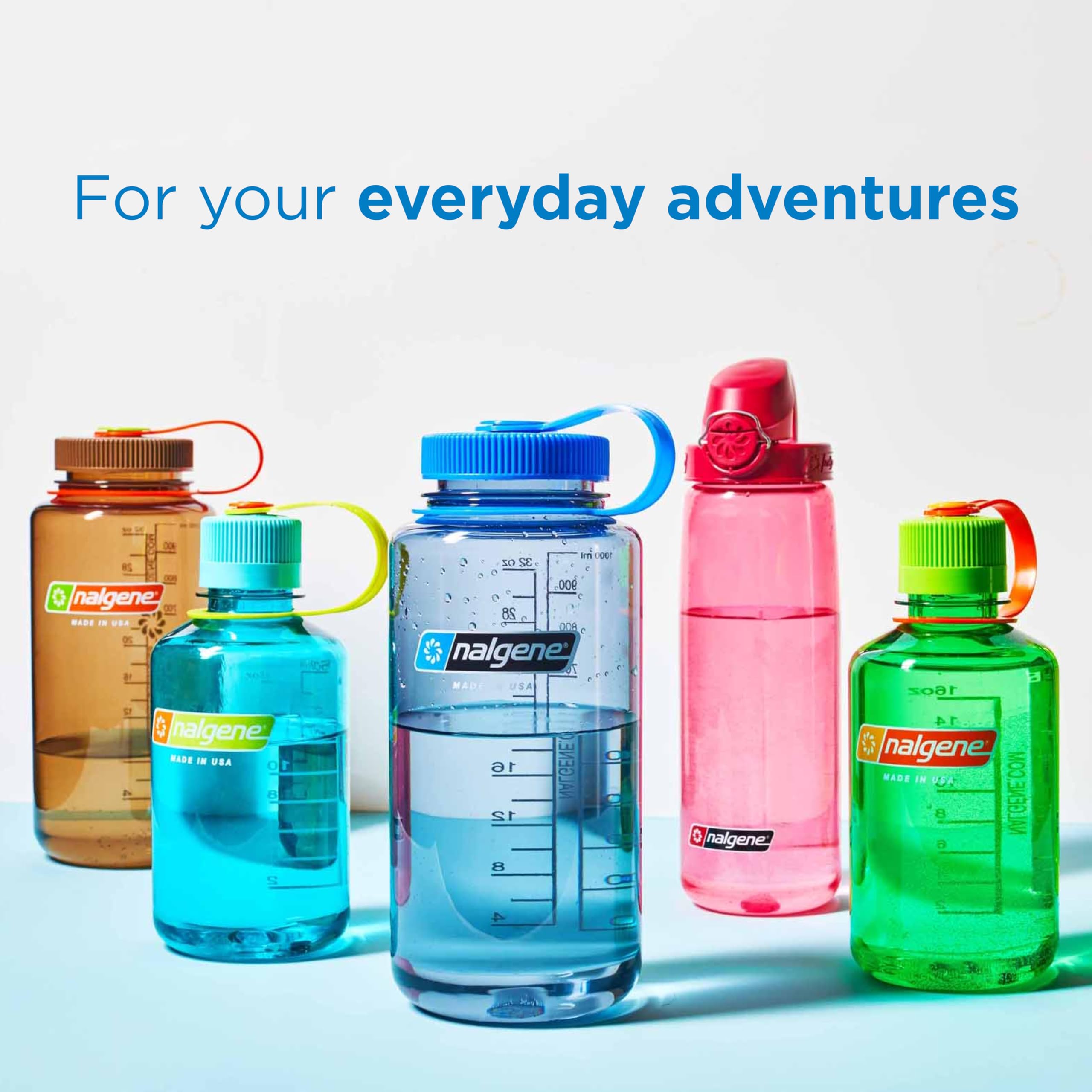 Nalgene Water Bottle - Lightweight Sustain Tritan Bpa-Free Shatterproof Bottle For Backpacking, Hiking, Gym, 32 Oz, Narrow Mouth