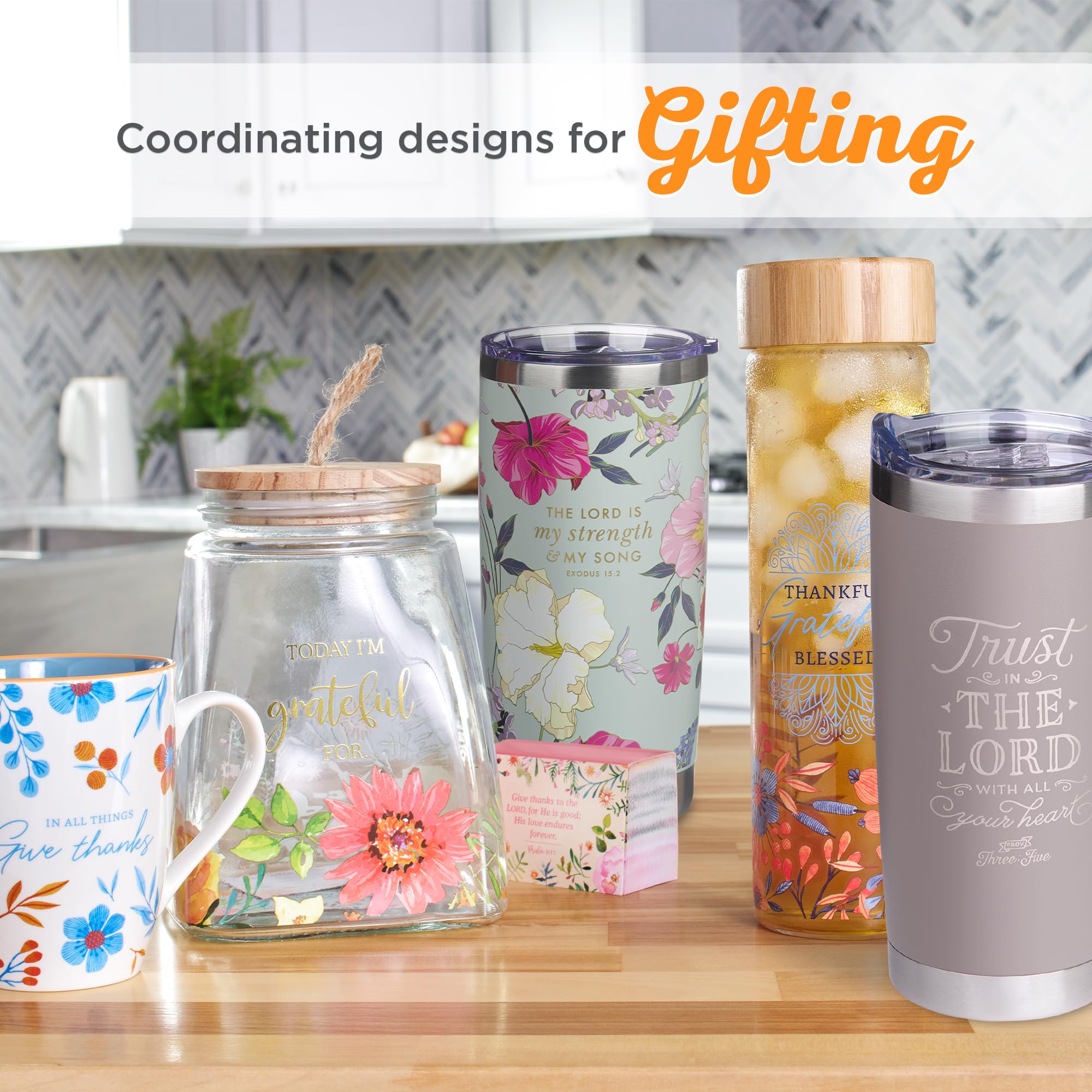 Christian Art Gifts Large Stainless Steel Scripture Travel Mug Tumbler For Women: Lord Is My Strength Inspirational Bible Verse,