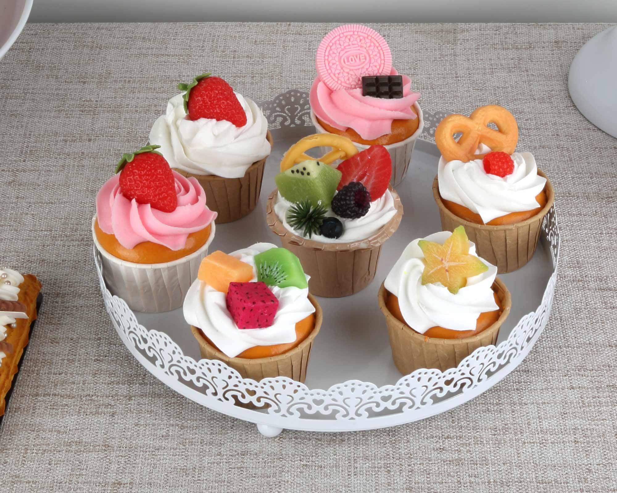 6 Pcs Metal Cake Stand Sets For Dessert Table, Cake Pop Stand Set & Dessert Table Trays & Tiered Cupcake Holder Perfect Display