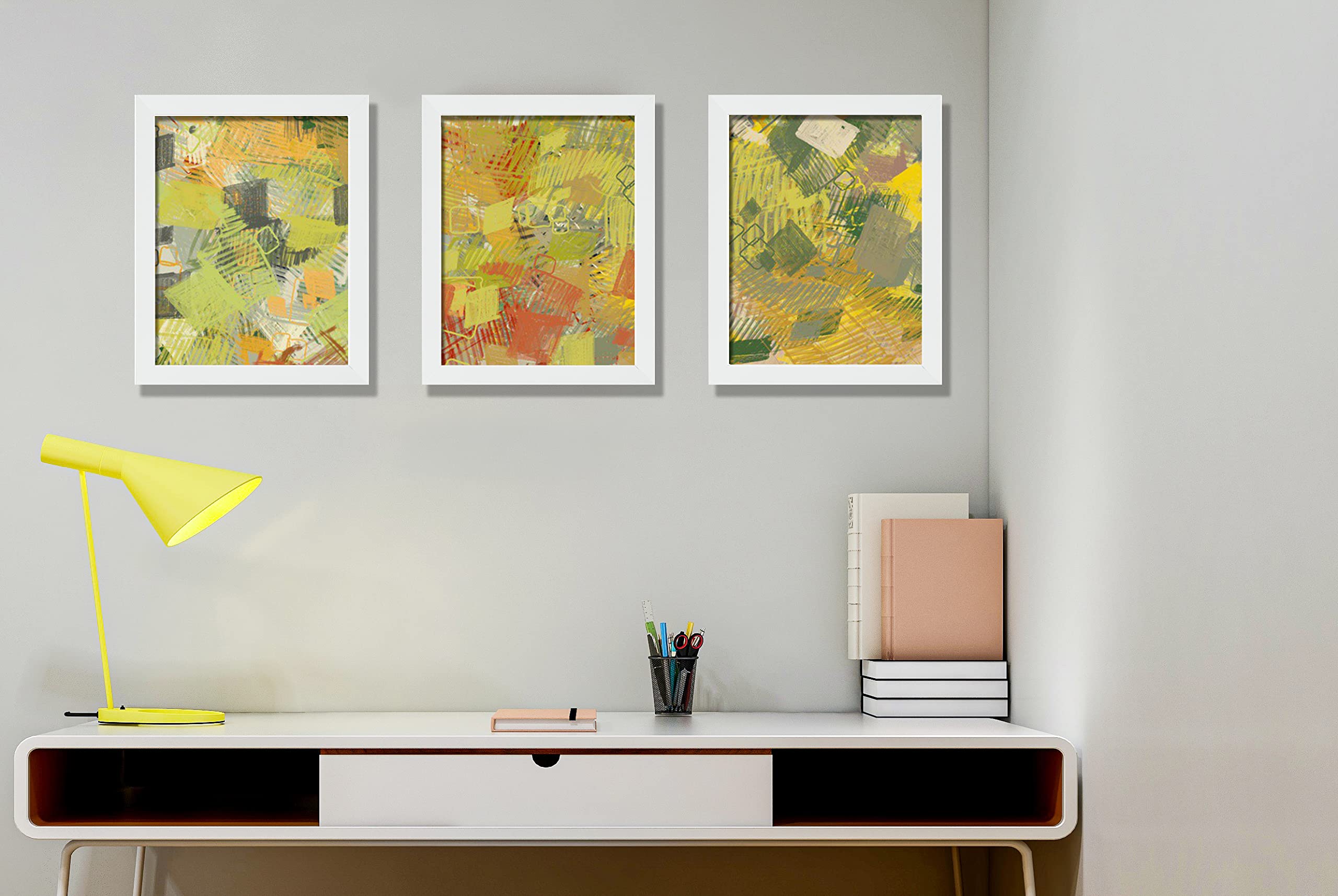 CORE ART 11x14 White Picture Frame Set of 2,Display Pictures 8x10 with Mat or 11 x 14 without Mat,Multi Photo Frames Collage for