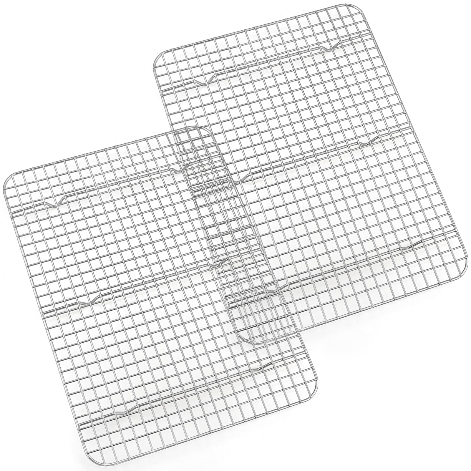 Cooling Rack Set Of 2, E-Far 1/2 Sheet Baking Racks For Oven Cooking Roasting Grilling, Stainless Steel 16.6    X 11.6    Wire R