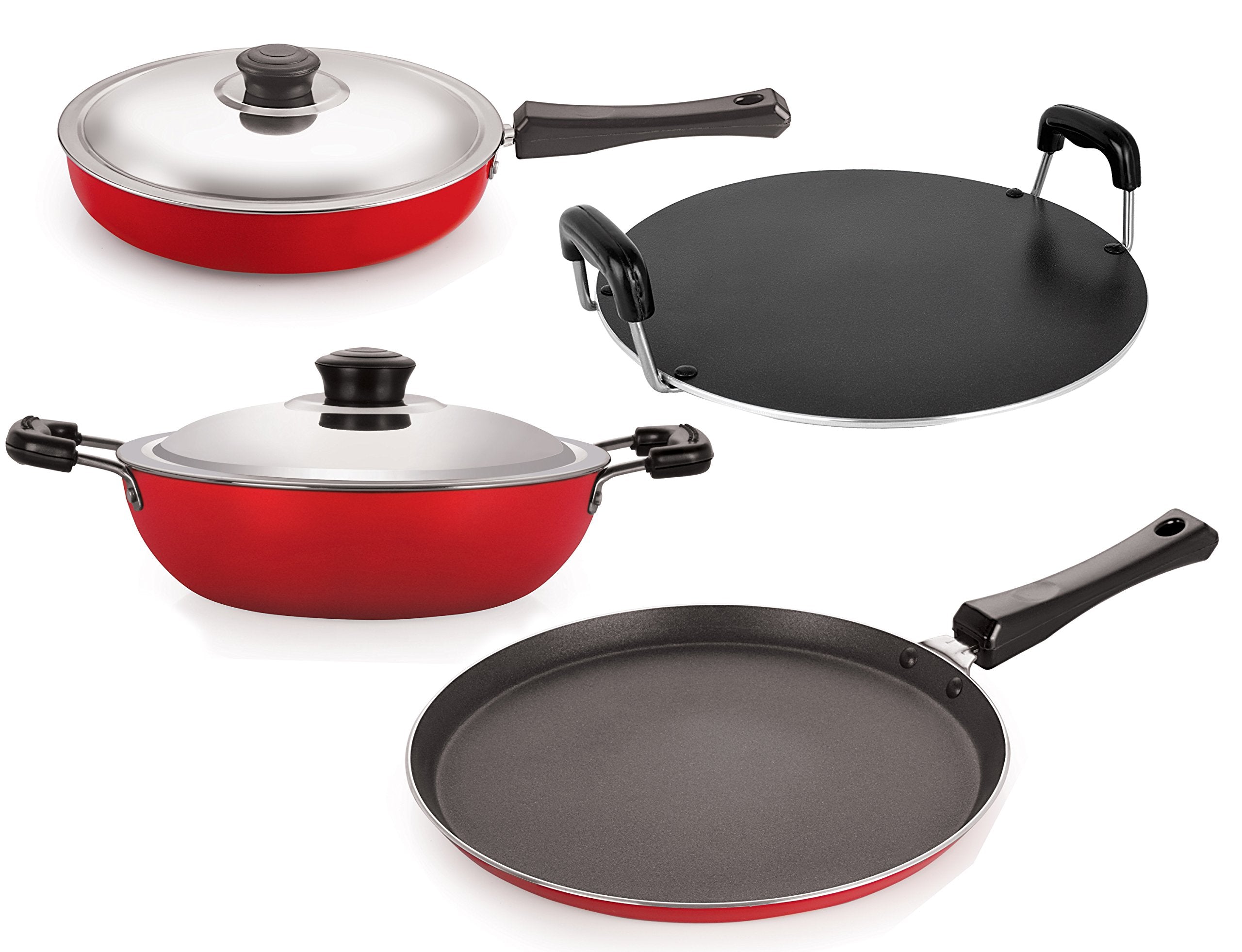 Nirlon NonStick Bpa Free Healthy Aluminium Cookware Combo Cooking Item Gift Offer