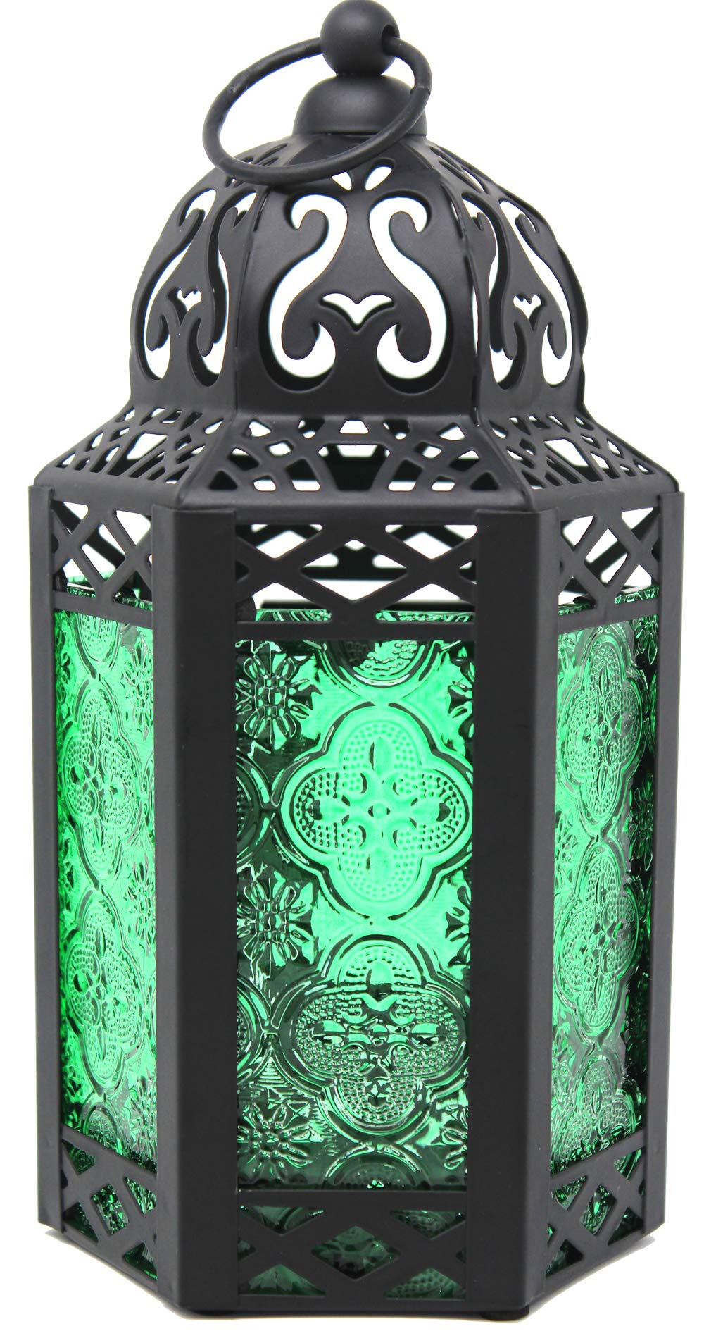 Small Black Metal Decorative Moroccan Lantern Candle Holder Lamp - Indoor/Outdoor, Home Decor, Patio, Halloween, Weddings, Chris