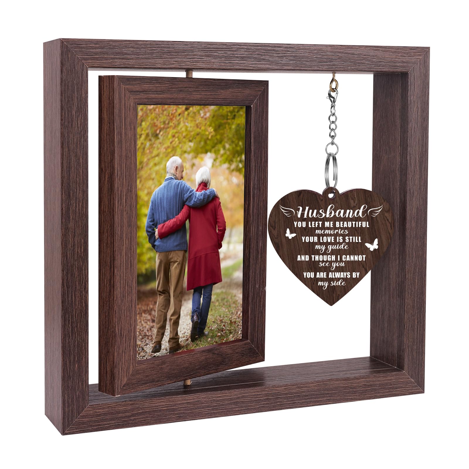 Boiveco Memorial Gifts for Loss of Husband, Sympathy Gift for Loss of Husband Memorial Picture Frame, In Memory of Husband Grief