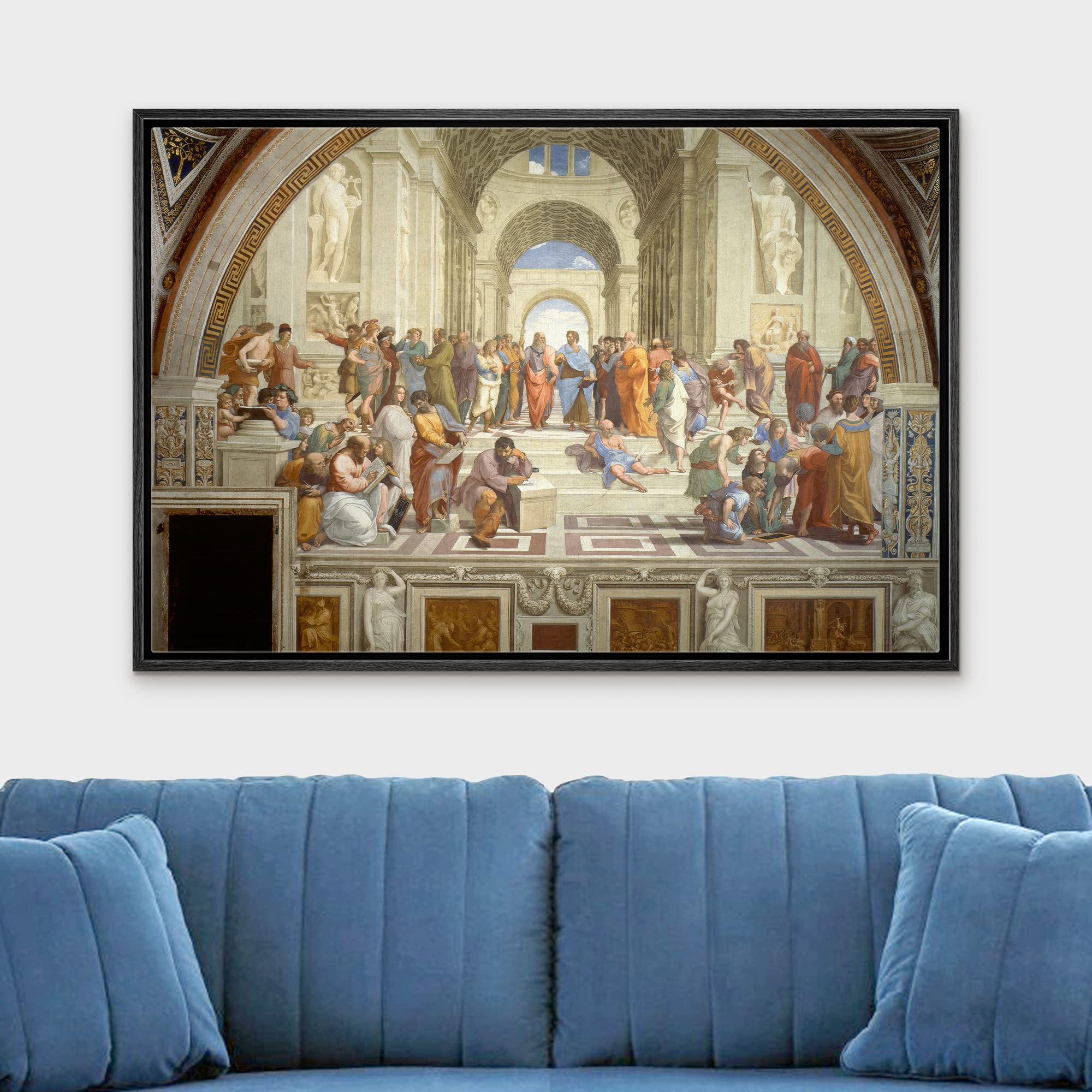 Wall26 Framed Canvas Print Wall Art The School Of Athens By Raphael People Historic Illustrations Fine Art Traditional Scenic Co