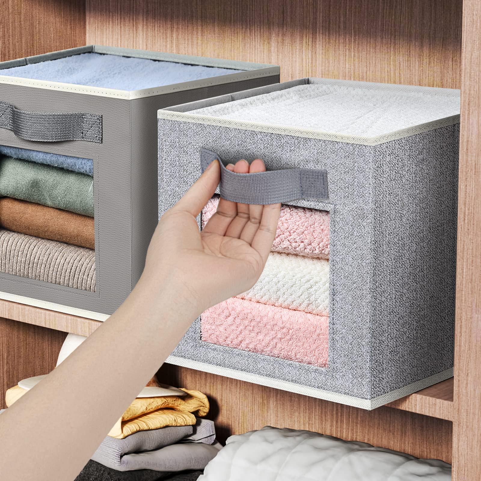 Homsorout Linen Closet Organizers And Storage - 6 Pack Cube Storage Bi ...