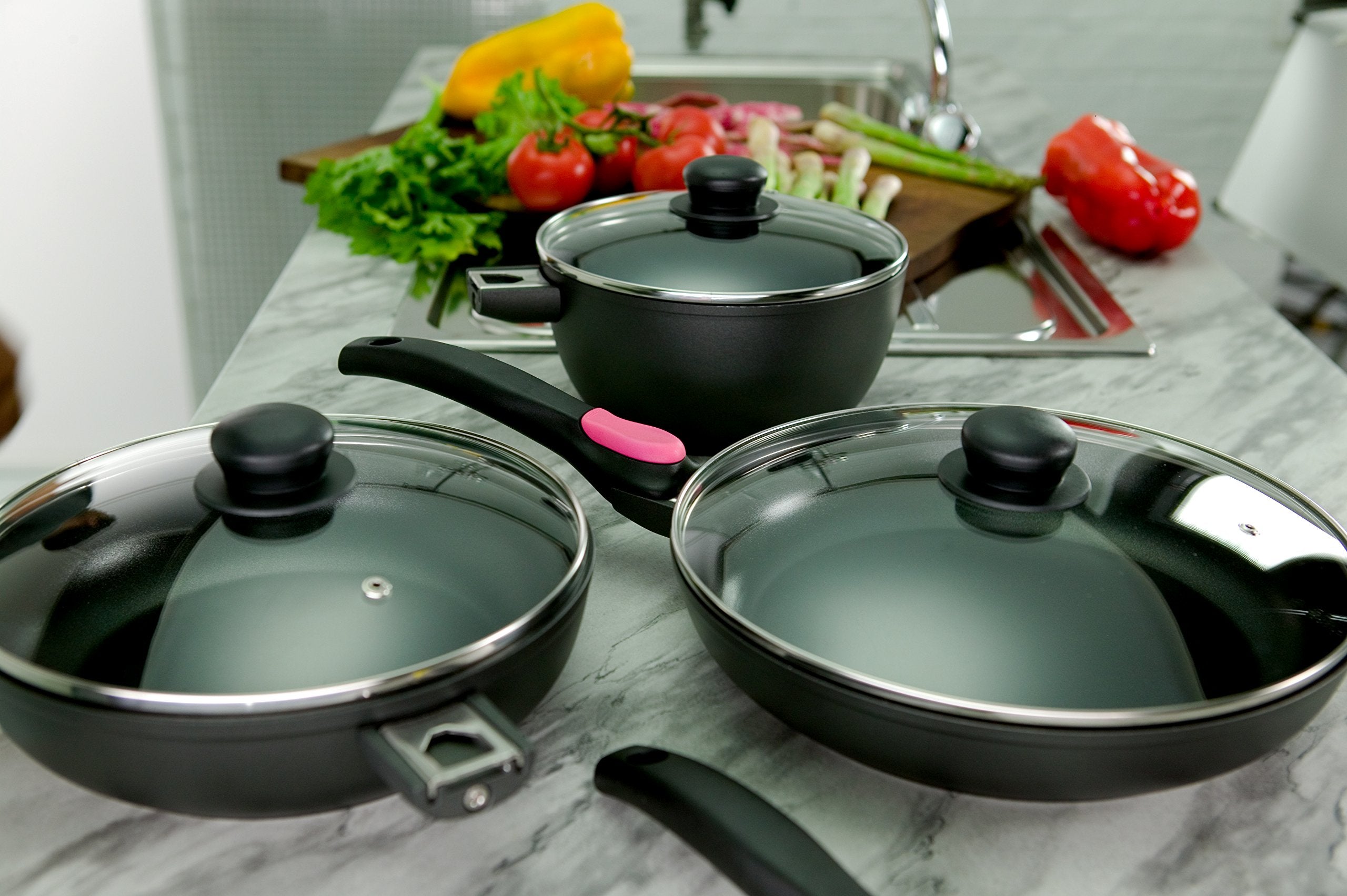 Vinolife Campana Happy Cooking Detachable Handle, Black Handle With Green Lever, One Size