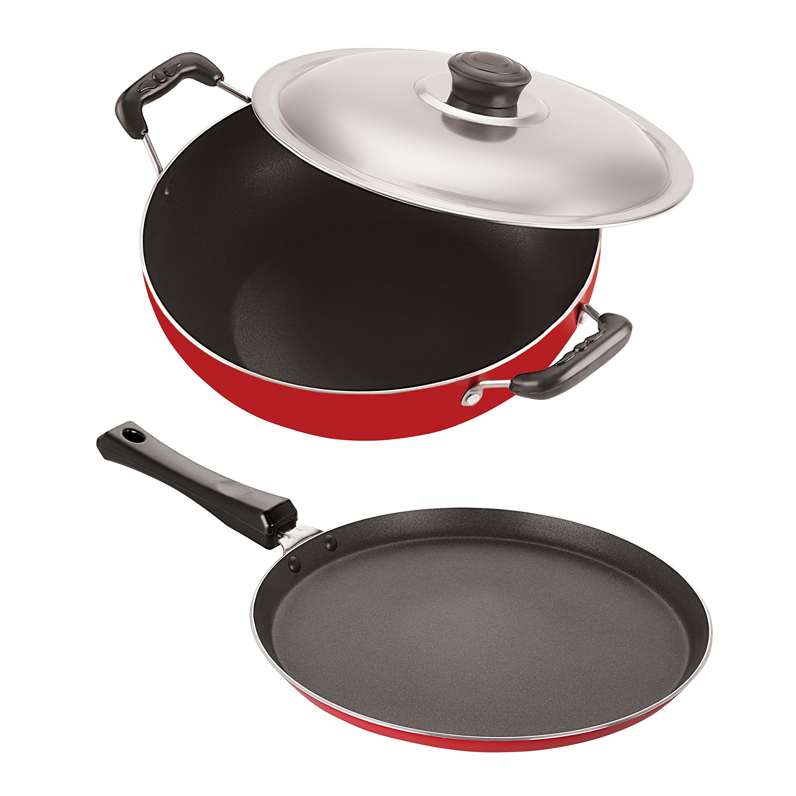 Nirlon NonStick Aluminium Deep Kadhai And Tawa Combo Gift Set Offer