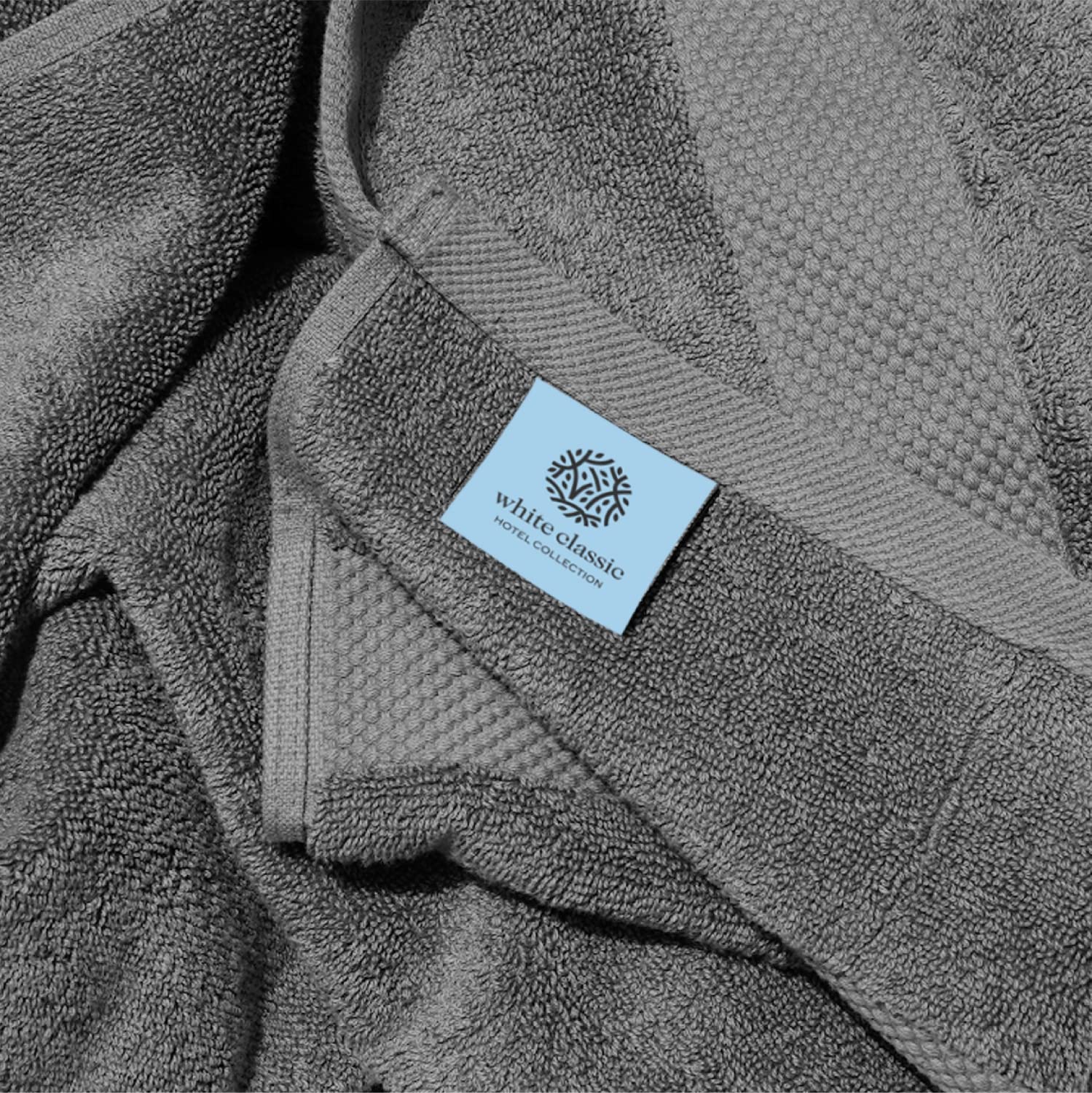 White Classic - Luxury Bath Sheet Towels for Adults Extra Large | Highly Absorbent Hotel spa Bathroom Towel | 35x70 Inch | 2 Pack (Grey)