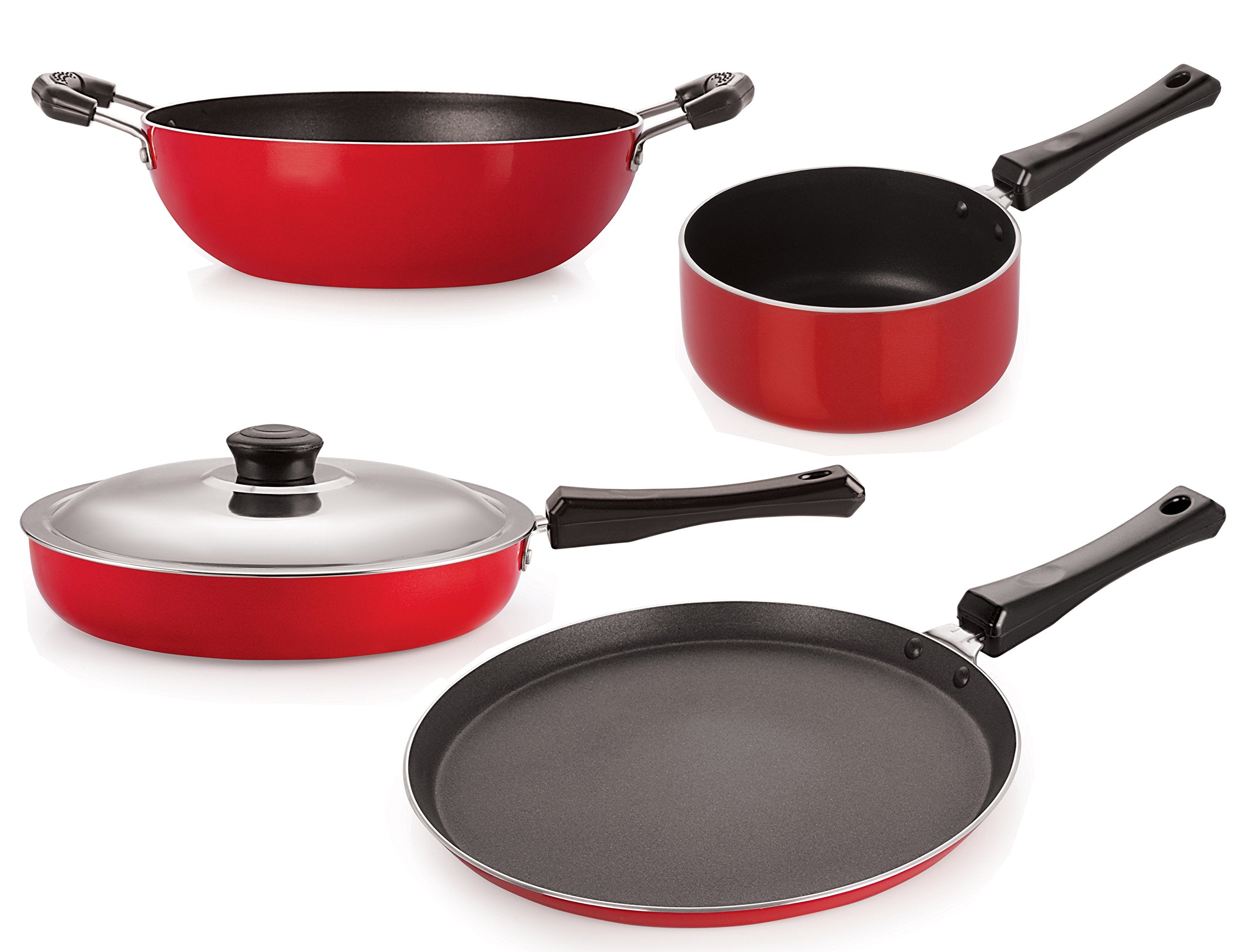 Nirlon Kitchen Utensils NonStick Cookware Combo Set 4 Pieces