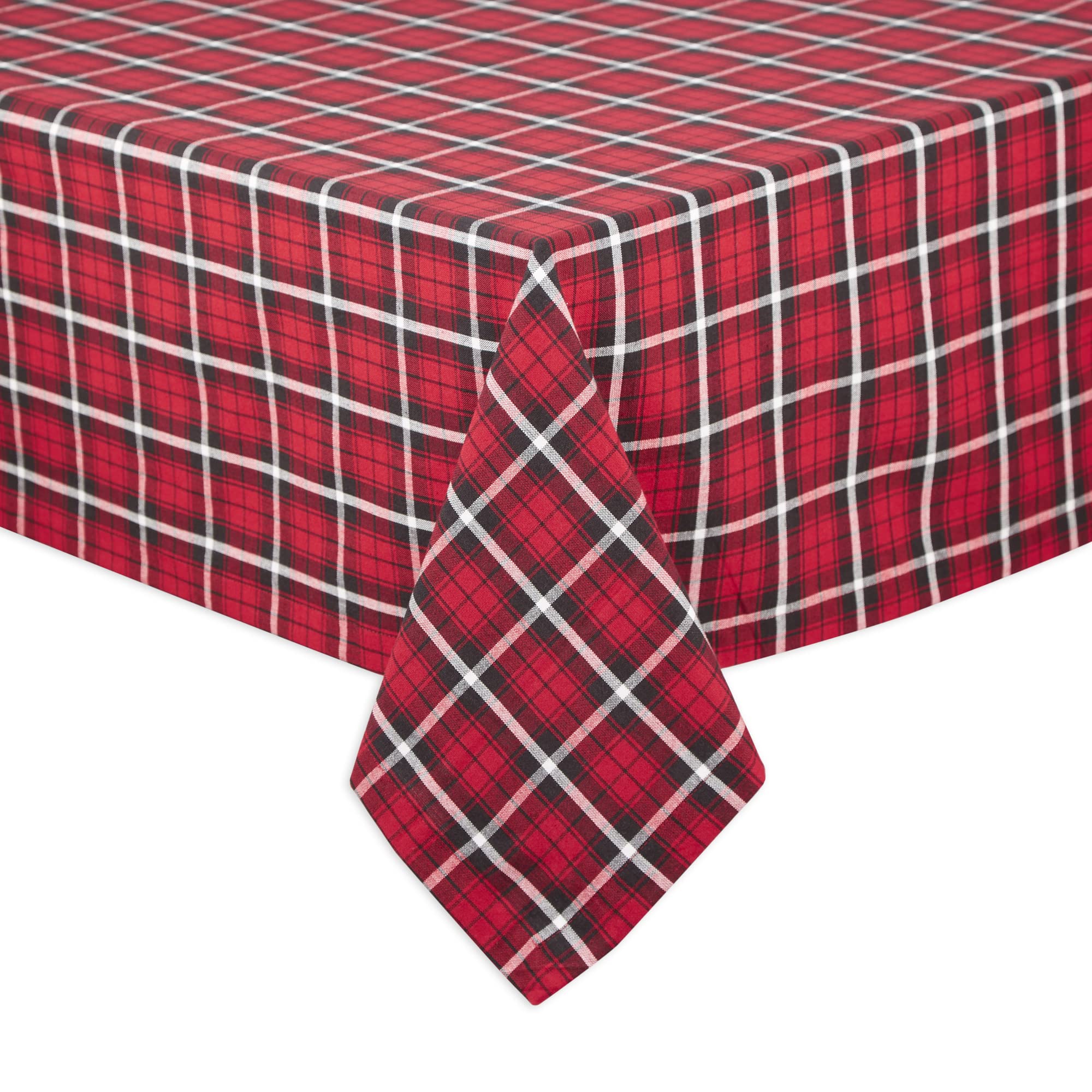 GLAD TIDINGS PLAID TABLECLOTH 52x52