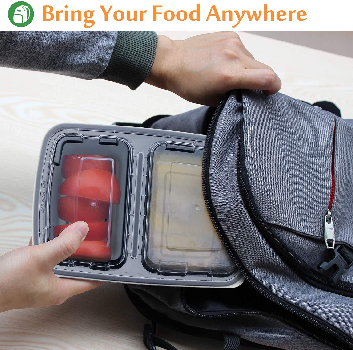 Enther Meal Prep Containers [20 Pack] 2 Compartment With Lids, Food Storage Bento Box | Bpa Free | Stackable | Reusable Lunch Bo