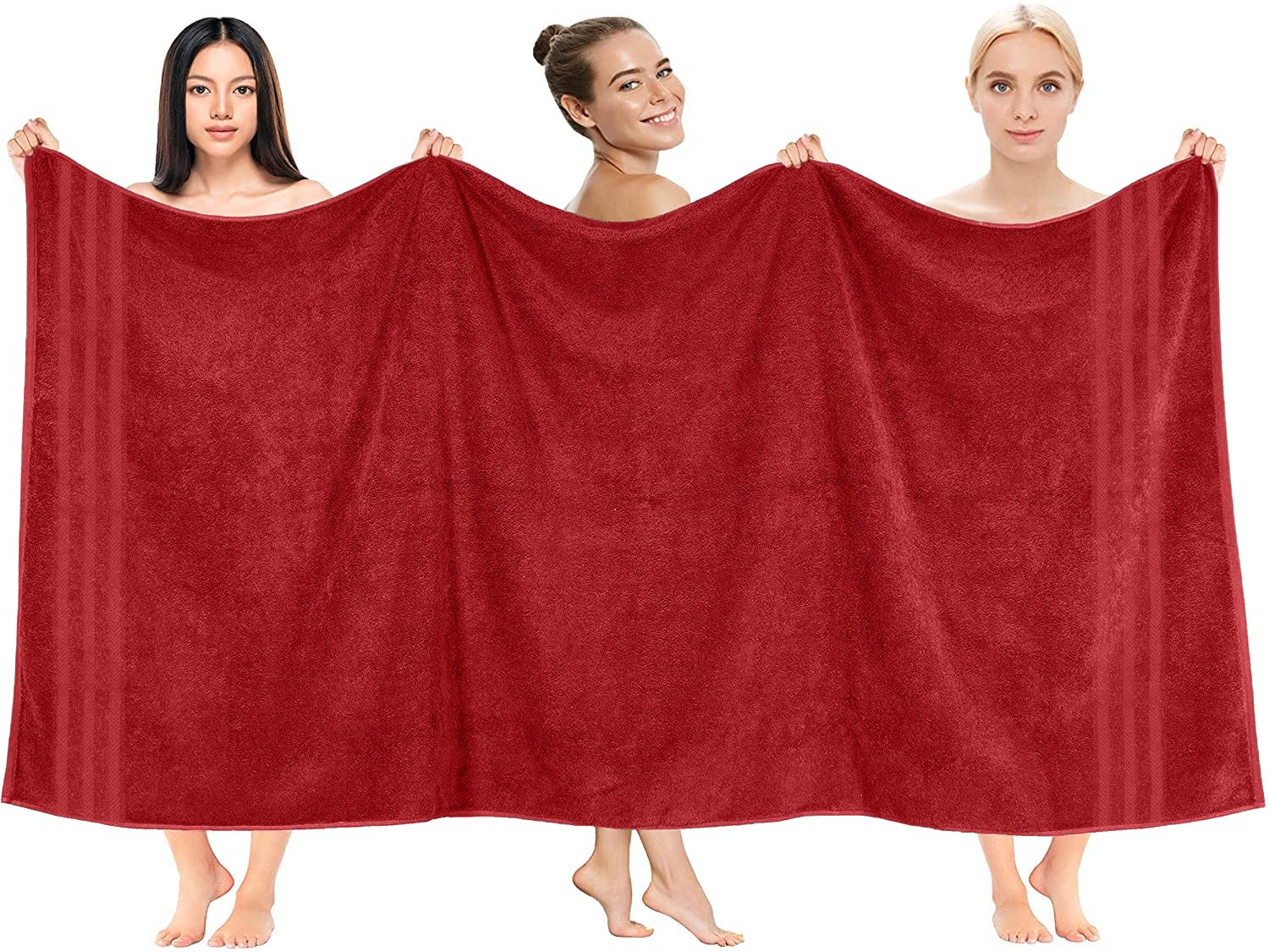 Dan River Bath Sheets Set Of 2 - 550 Gsm Ultra Soft & Highly Absorbent Sheets - 100% Cotton Jumbo Large Bath Towels For Bathroom