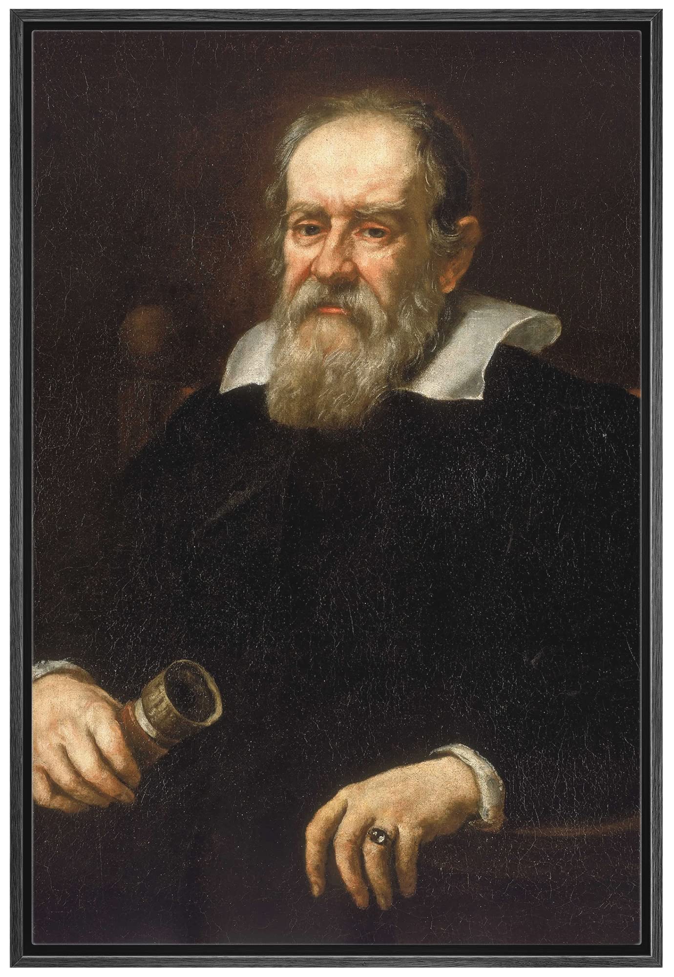 Wall26 Framed Canvas Print Wall Art Portrait Of Galileo Galilei People Pop Culture Historical Realism Famous Closeup Colorful Mu