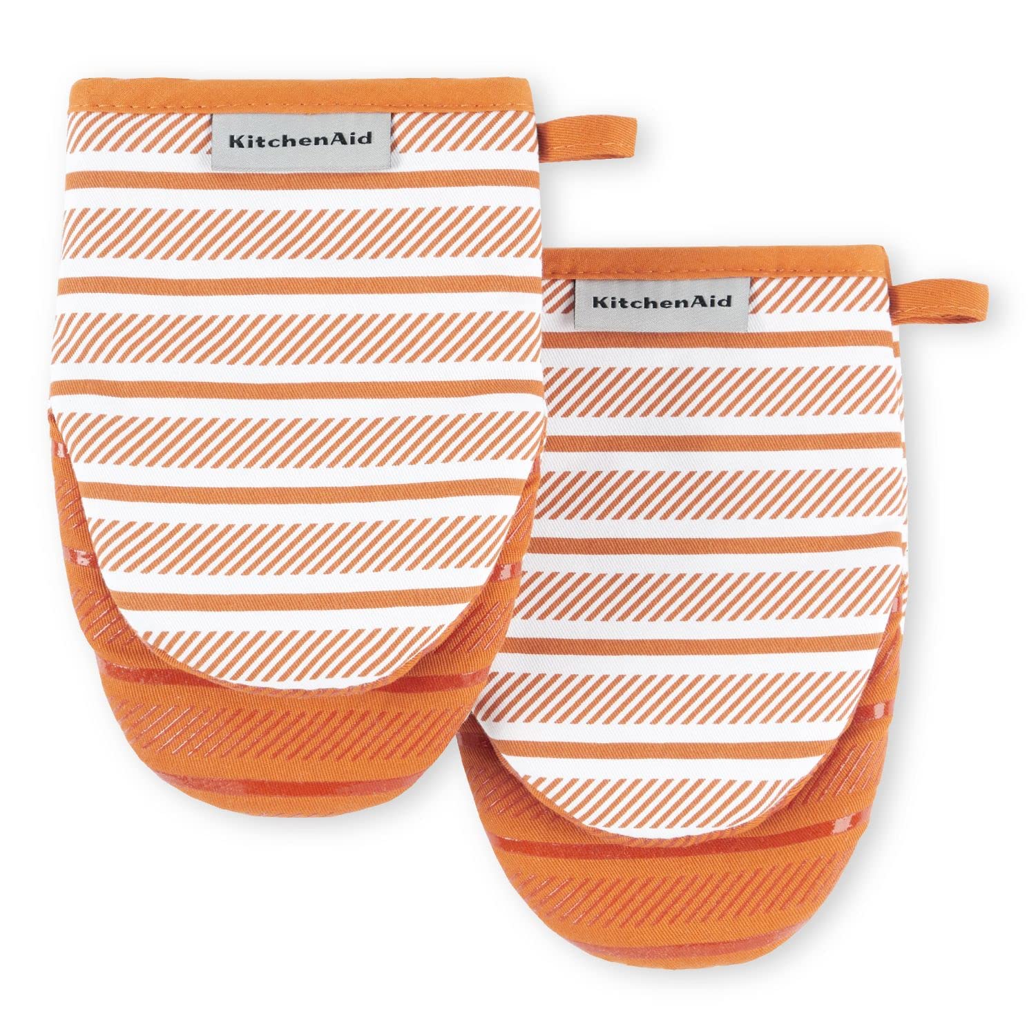 KitchenAid Albany Mini Oven Mitt 2-Pack Set, Honey, 5.5x8
