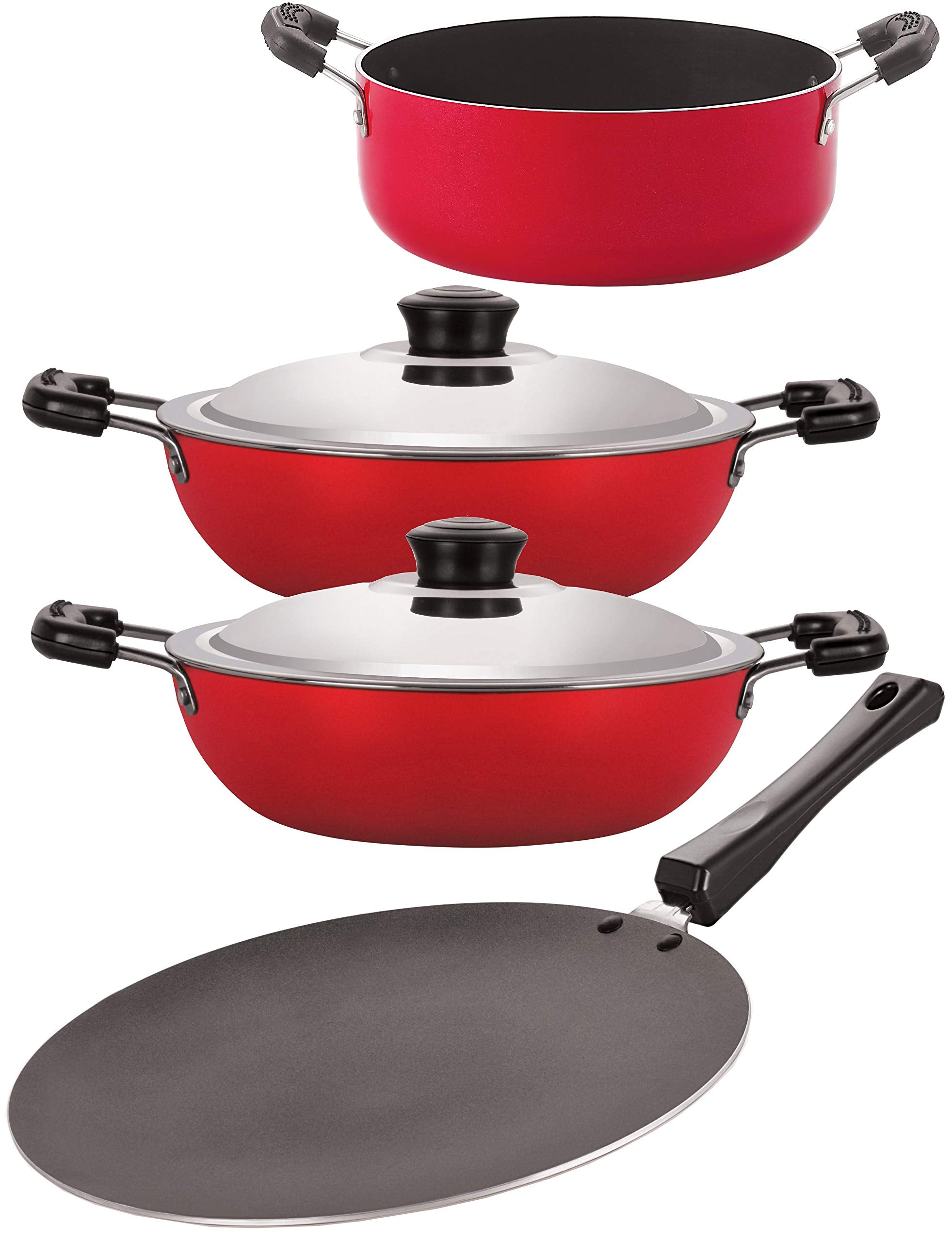 Nirlon NonStick Aluminium Chemical Free Odor Proof Cookware Combo Set Offer