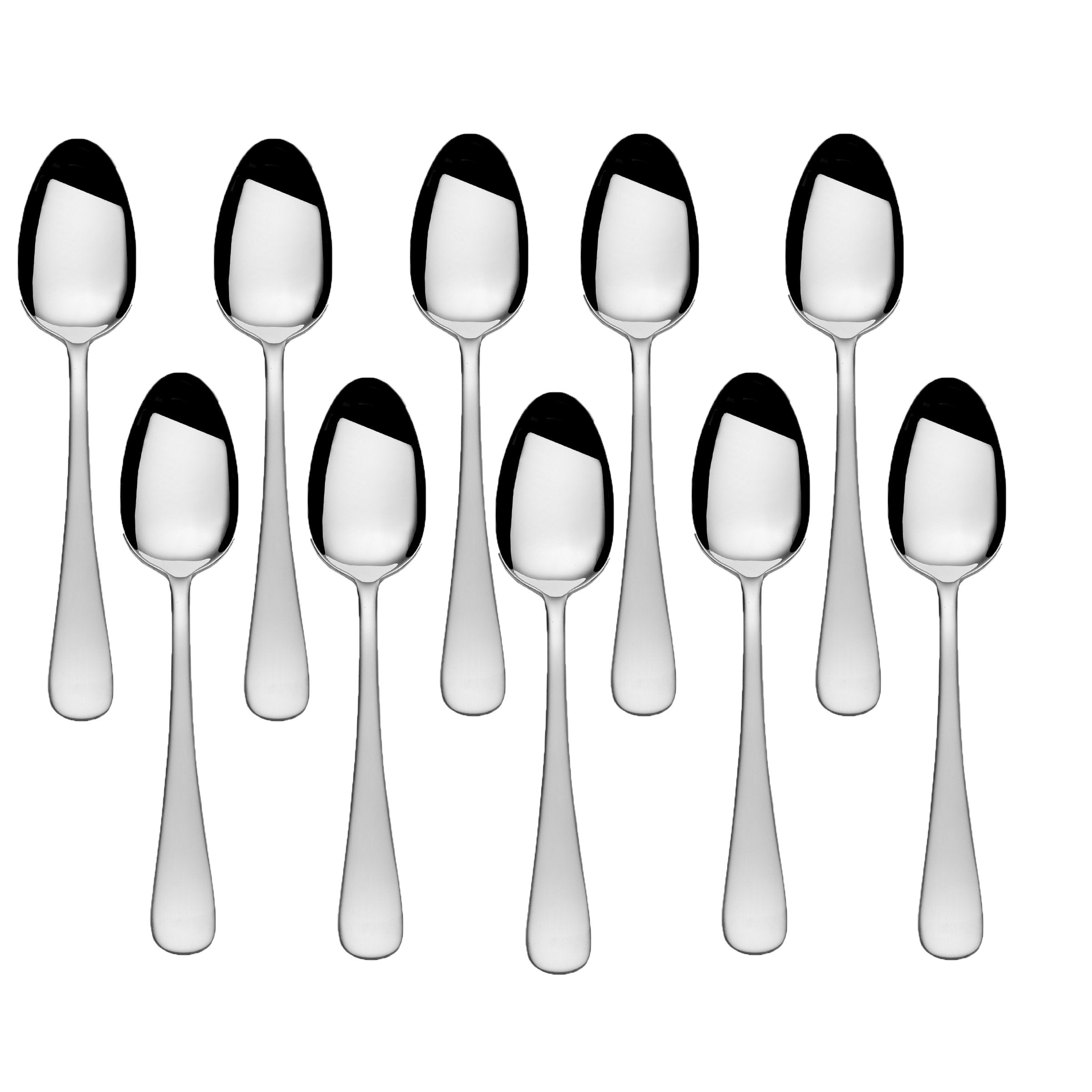 Gourmet Basics by Mikasa Stainless Steel Dinner Spoon Set, 10-Piece, Silver, Model 5199210