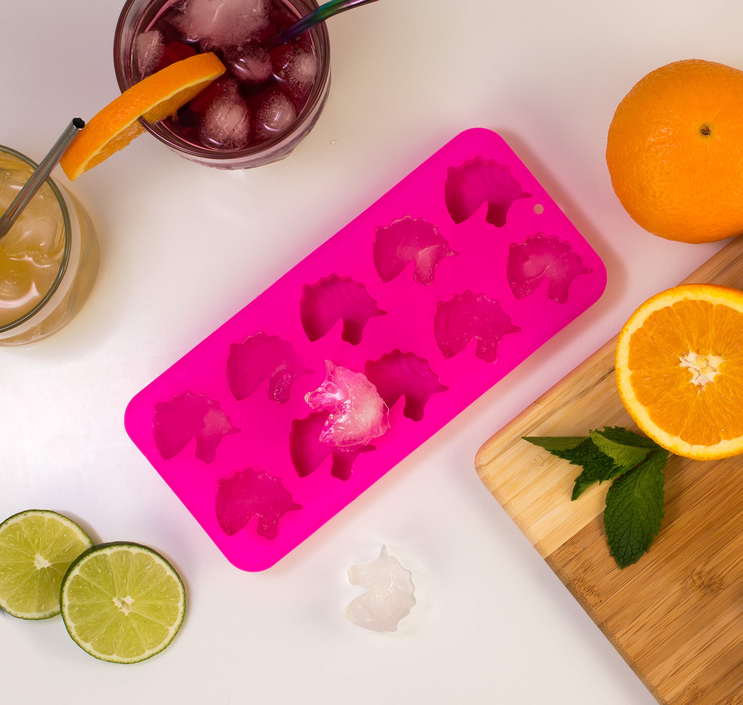 Hic Kitchen Silicone Unicorns Ice Tray, Chocolate Candy Baking Mold, Non-Stick, Heat-Resistant, Makes 10 Unicorns