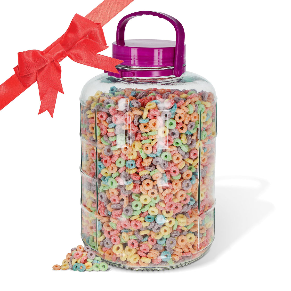 7Penn Large Glass Jar With Lid - 2.64 Gallon Wide Mouth Giant Glass Barrel Jar For Pickles, Cookies, And Candy - Airtight Seal W