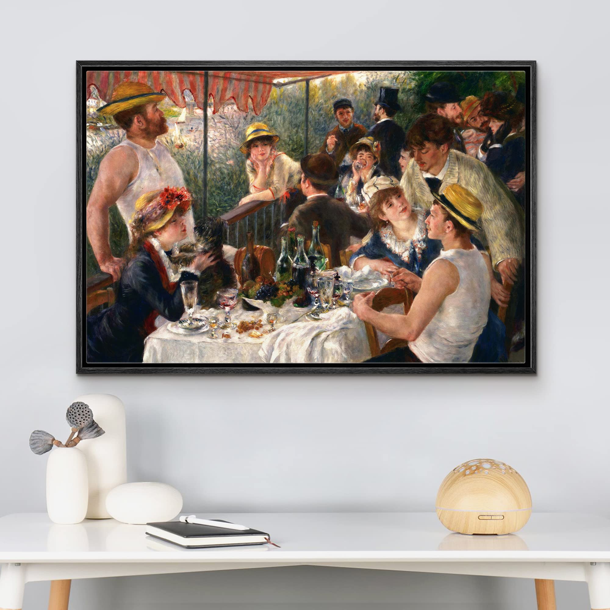 Wall26 Framed Canvas Print Wall Art Luncheon Boating Party By Pierre-Auguste Renoir Historic Cultural Illustrations Impressionis