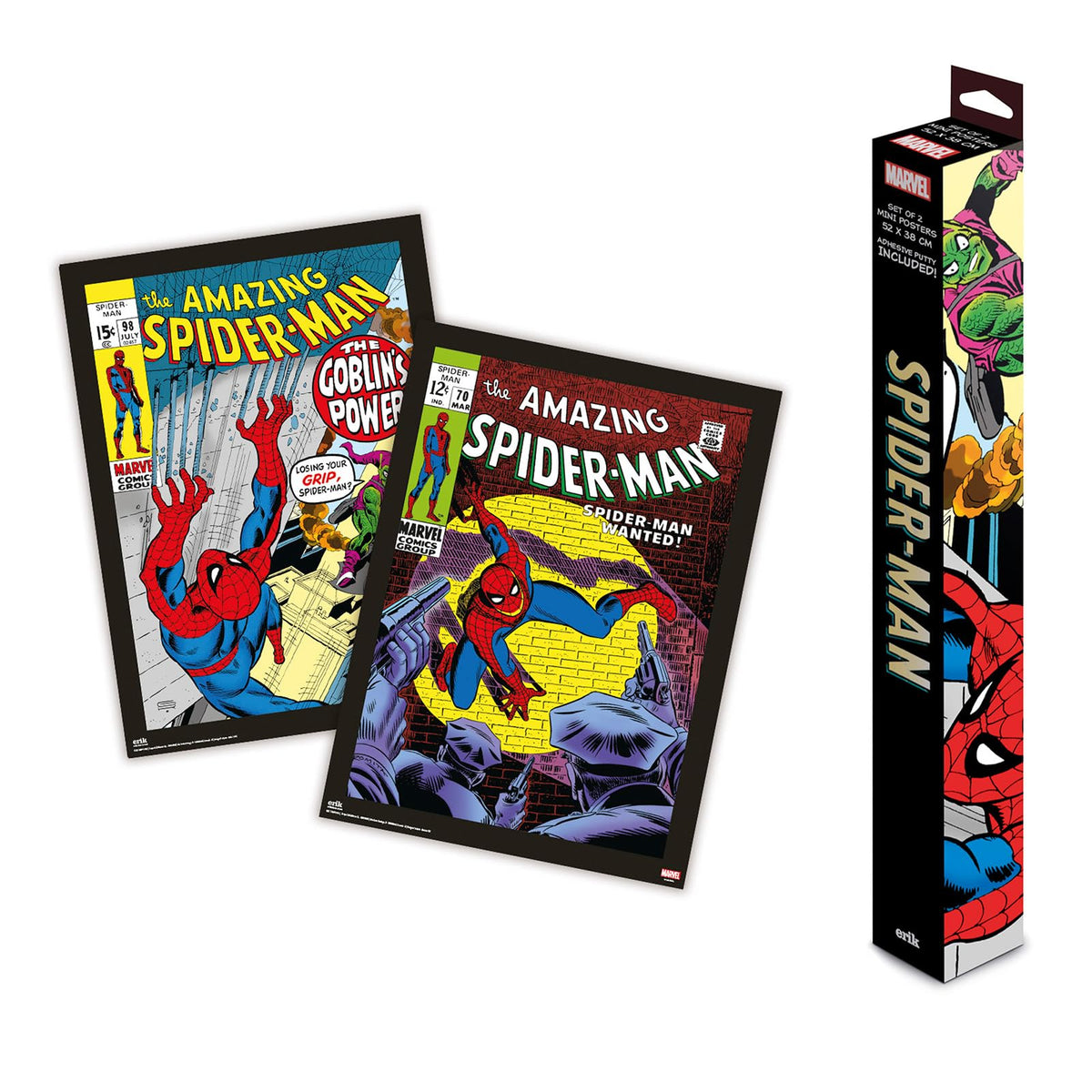 Grupo Erik Poster - Marvel Spider-Man - Set Of 2 Mini Posters 15 X 20.5 Inches / 38 X 52 Cm - Art Poster Shipped Rolled Up In A