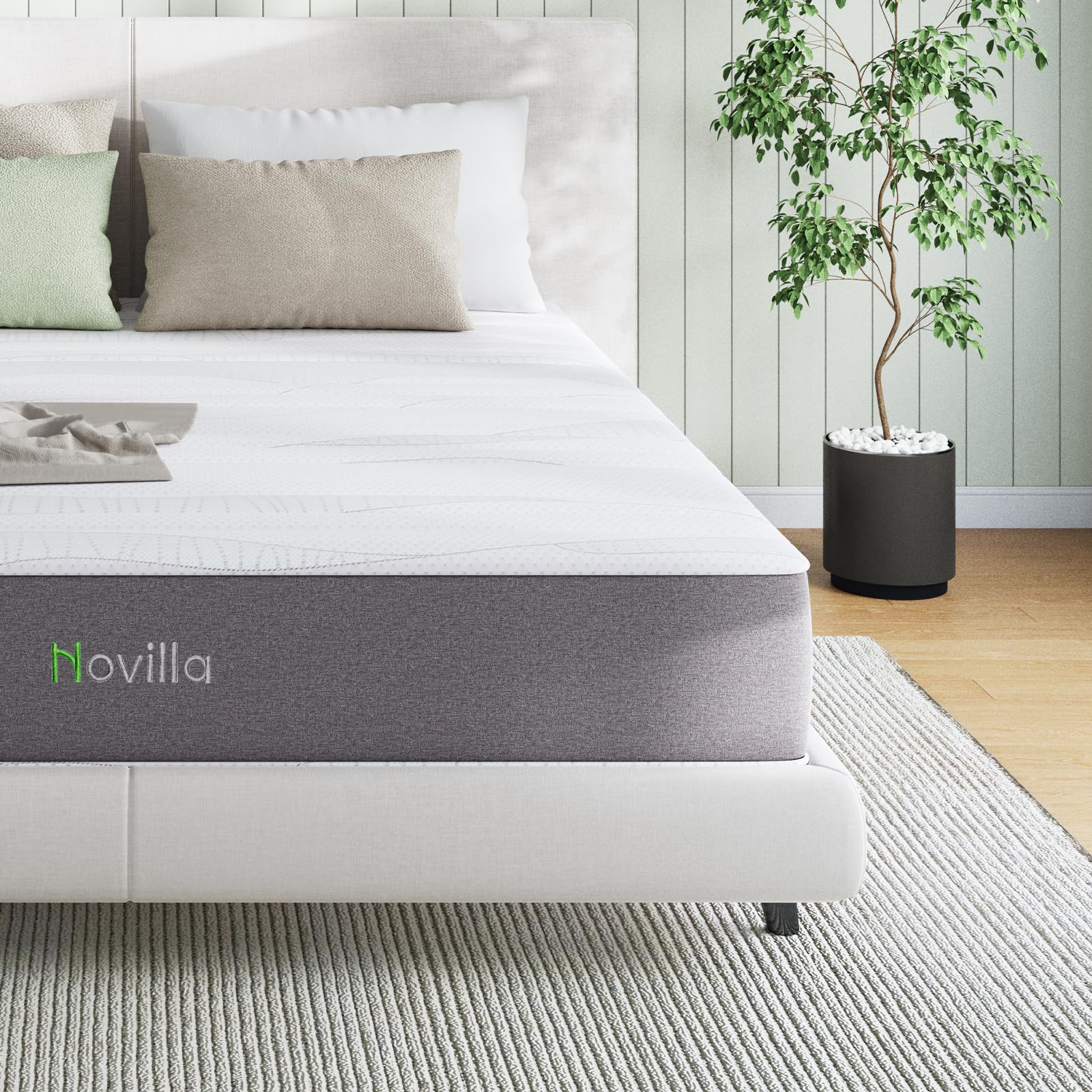 Novilla Full Size Mattress, 12 Inch Gel Memory Foam Mattress Full in a Box, Bamboo Charcoal Foam & Breathable Soft Cover for Cle