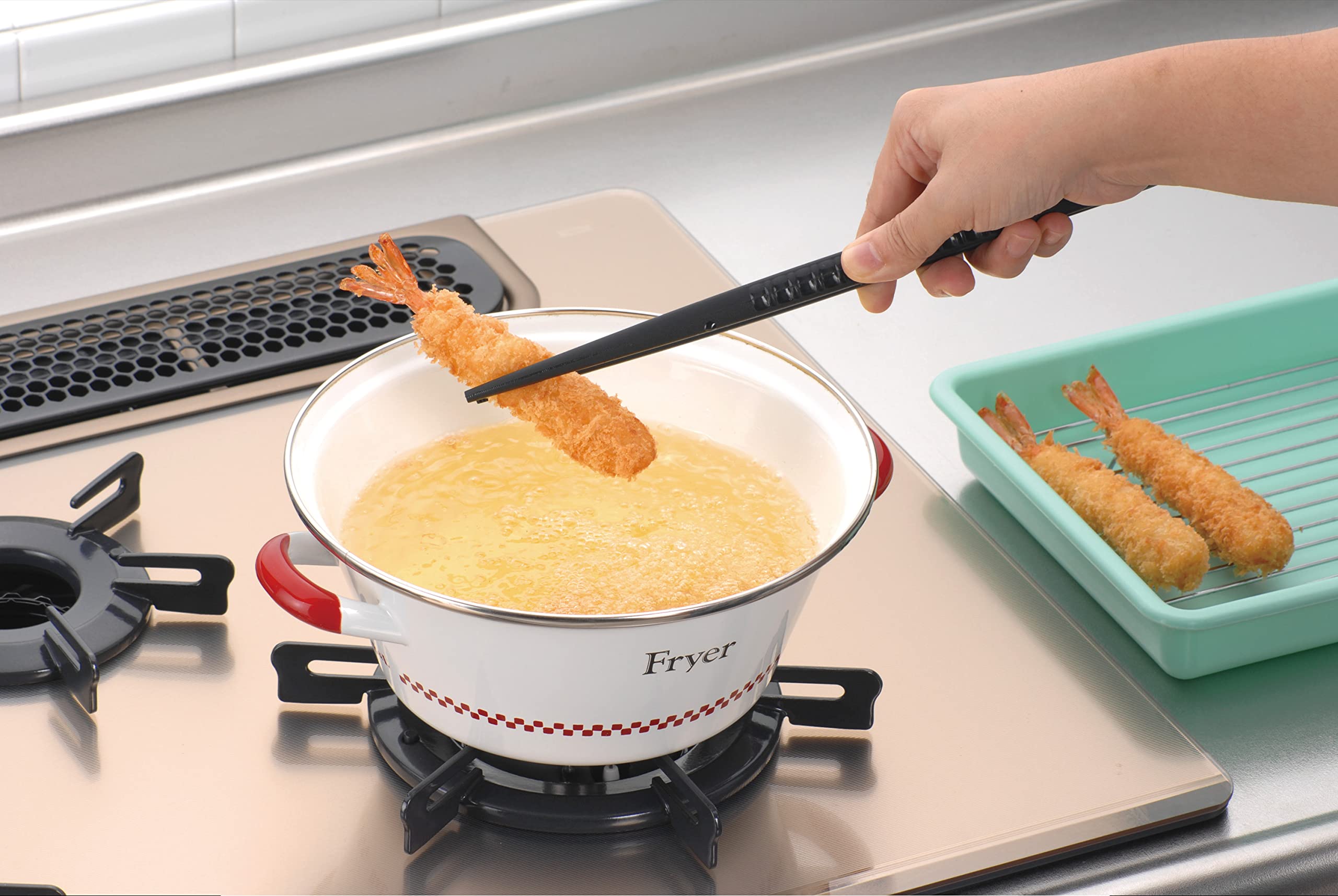 Japanese Silicone Non-Slip Kitchen Tong - Black