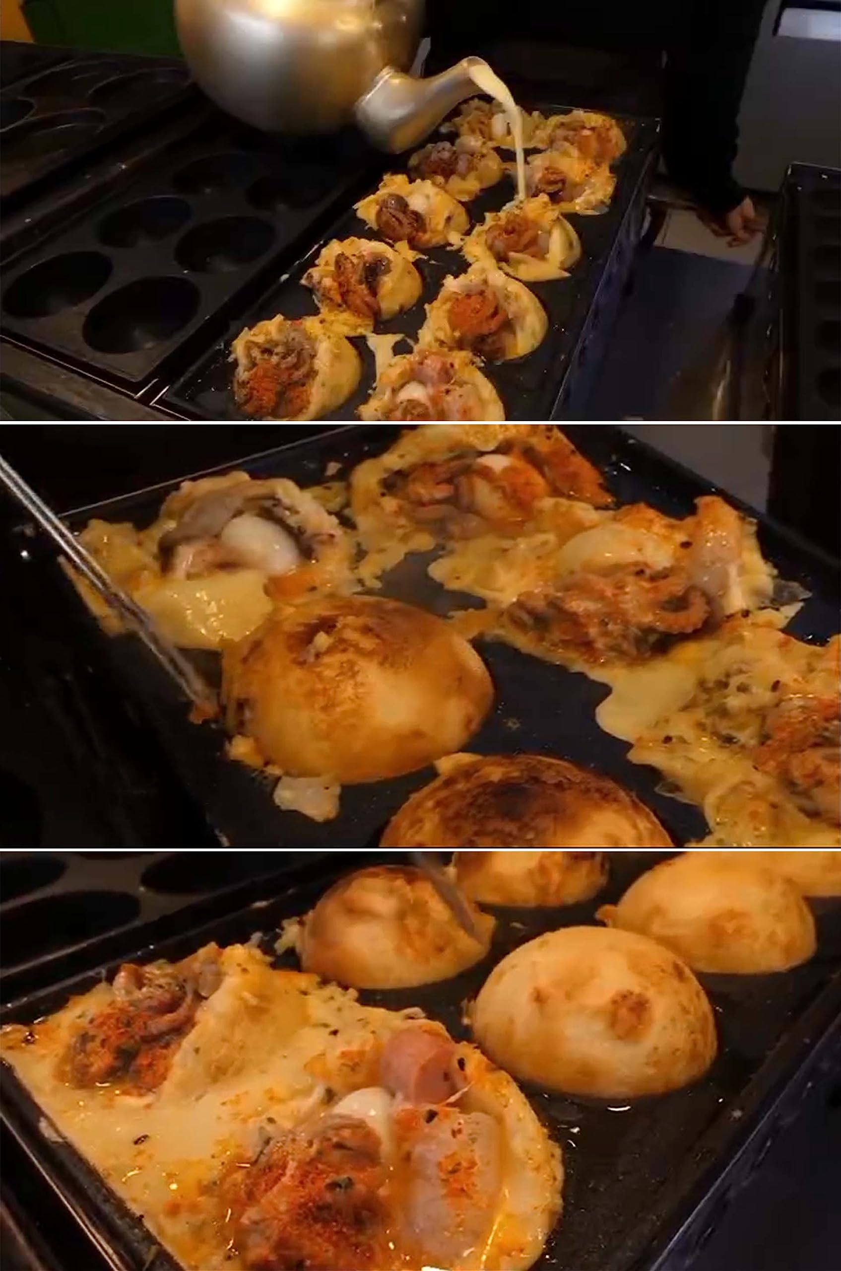 Heaunzy Japan Large Aperture Takoyaki Pan,Cake Mold Baking Pan,Making Masa (Rice Pancake),Fry Eggs,Poffertjes Pan,Appam Pan,Banh