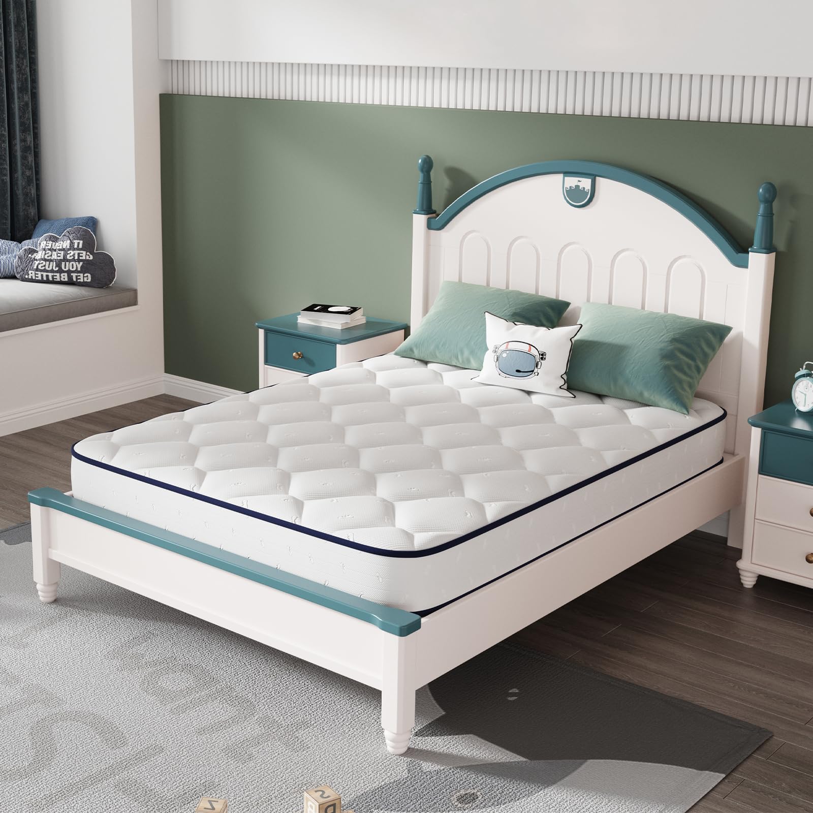 Novilla Twin XL Mattress 6 Inch,Bonnell Spring Hybrid Mattress for Spine Support & Cooling Comfort - Adaptive Foam Layer with Me