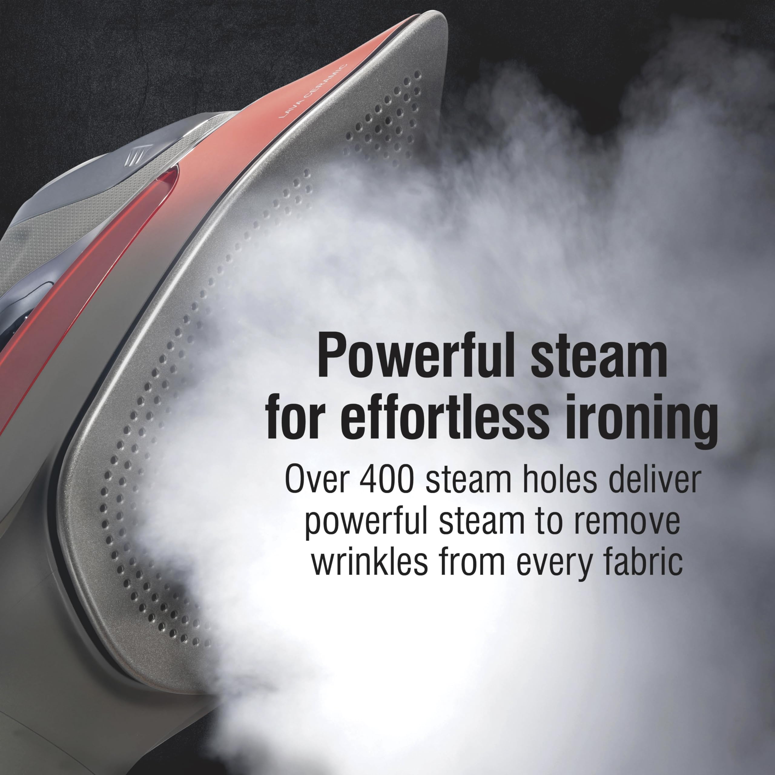 Chi Steam Iron For Clothes With 8 Retractable Cord, 1700 Watts, 3-Way Auto Shutoff, 400+ Holes, Professional Grade, Temperature
