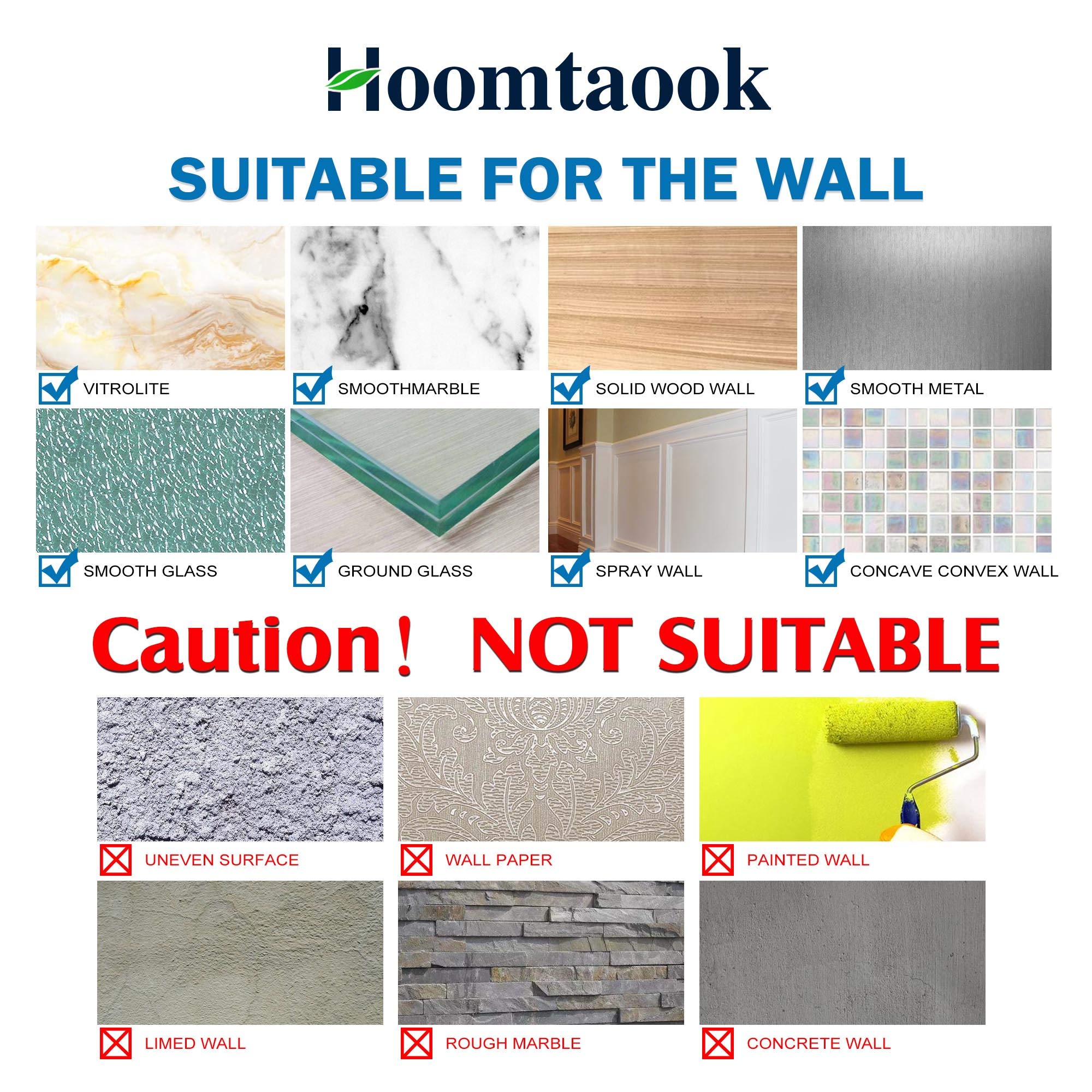 Hoomtaook 2-Tier Corner Shower Shelf No Drilling Bathroom Shelves Shower Caddies Adhesive Bath Corner Shelf Wall Mounted Bathroo