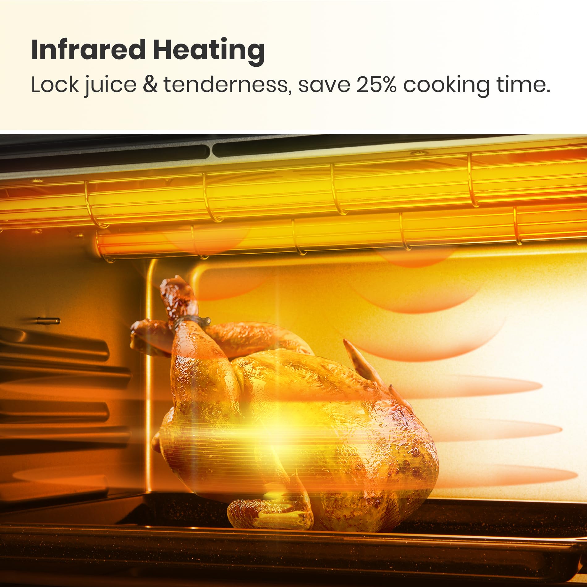 Val Cucina Retro Style Infrared Heating Air Fryer Toaster Oven, Extra Large Countertop Convection Oven 10-In-1 Combo, 6-Slice To