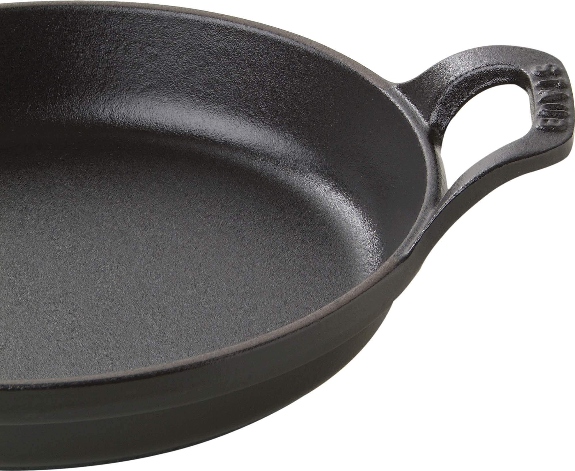 Staub Cast Iron 7.5-Inch Round Gratin Baking Dish - Matte Black, Made In France