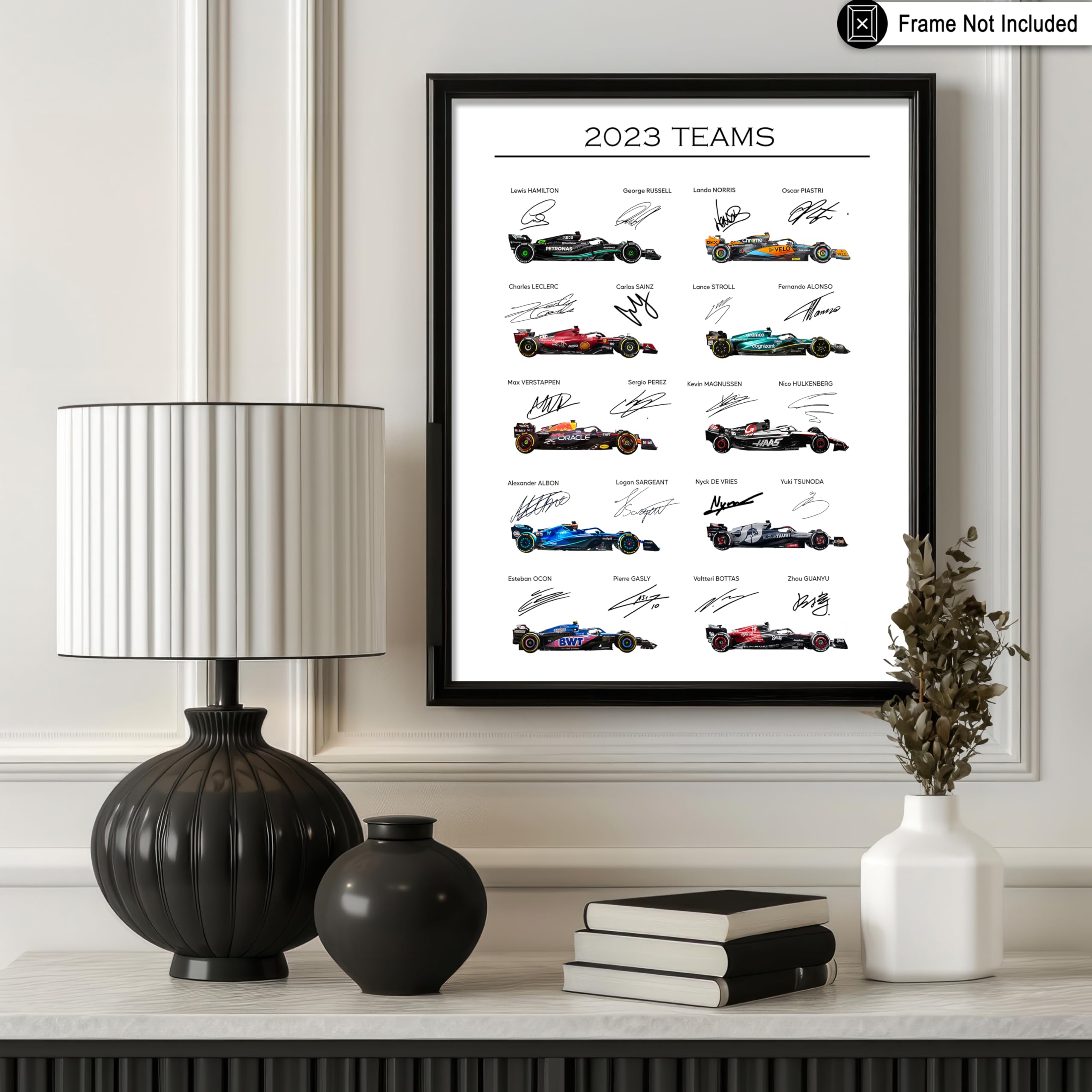 Poster Master 2023 Car Racing Poster - Race Car Print - Sports Car Racing Art - Gift For Men, Women & Car Enthusiast - Great Wal