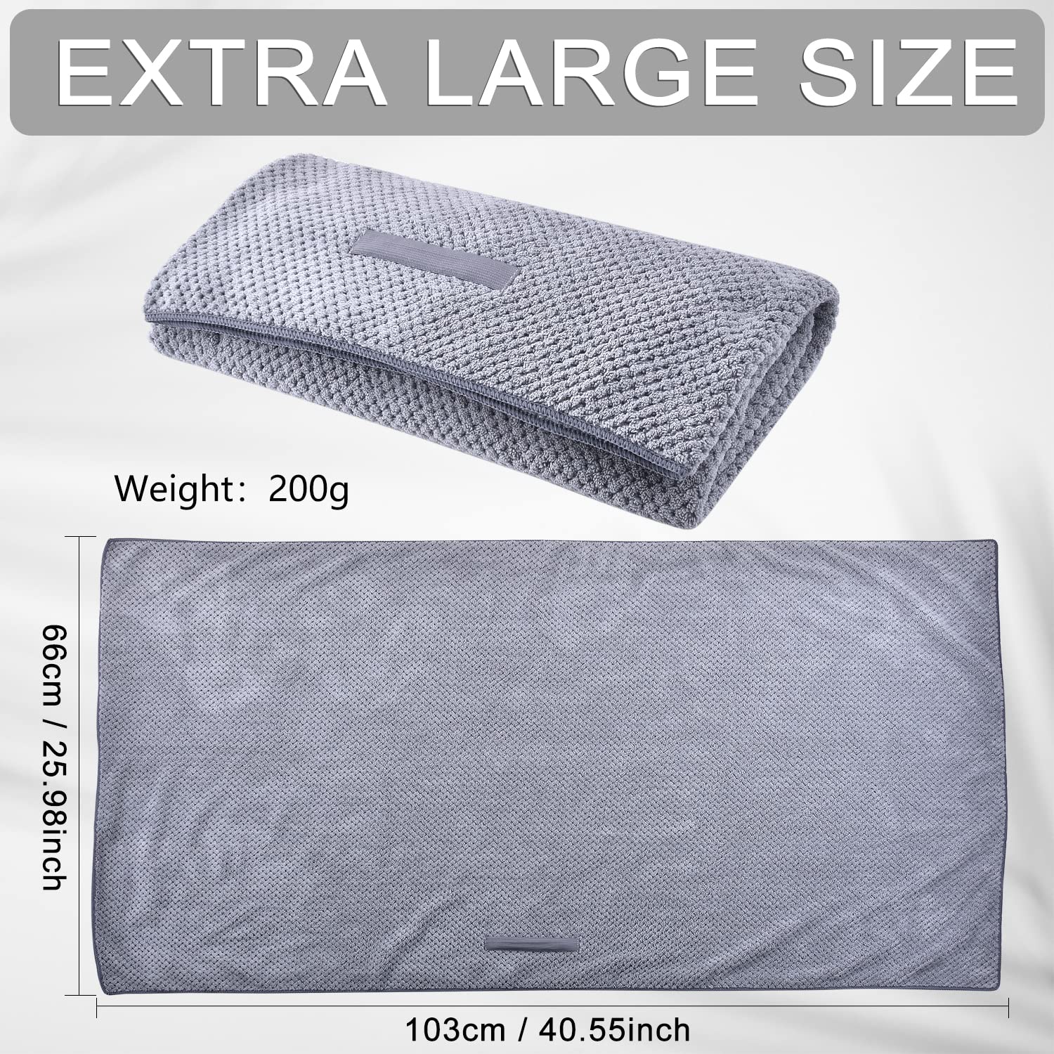 WKJHO Large Hair Towel Wrap for Women Bath Towel,Plush Absorbent Microfiber Hair Towels with Elastic Strap,Super Soft Hair Dryin