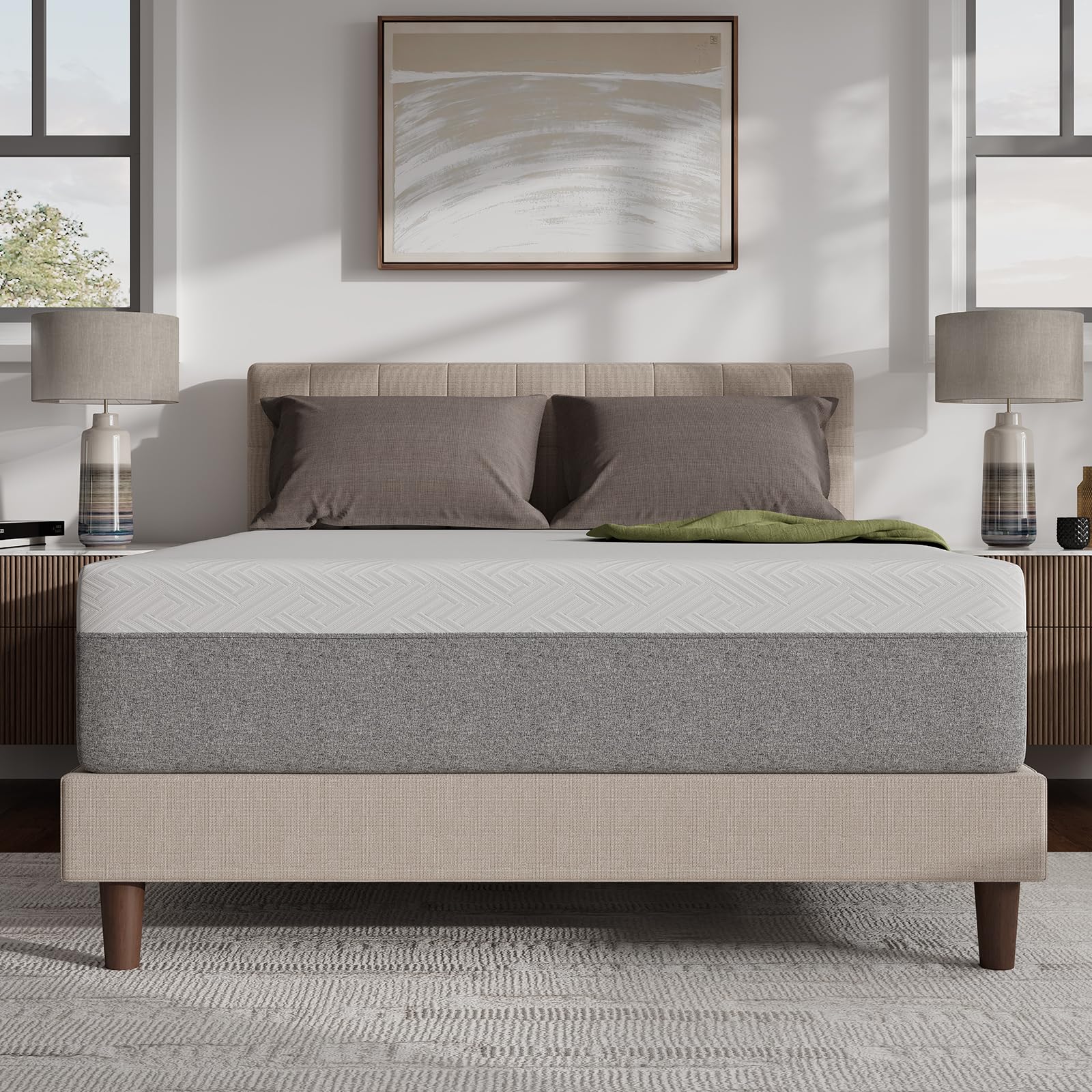 Novilla 12 Inch King Mattress, Gel Memory Foam Mattress King Size in a Box with Comfort Foam for Pressure Relief & Body Support 