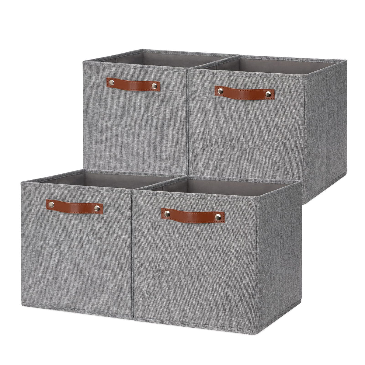 Dullemelo Fabric Storage Cubes,12 Inch Cube Stroage Bins For Empty Gift Basket,Toys Nursery Clothes Storage Linen Closet Organiz