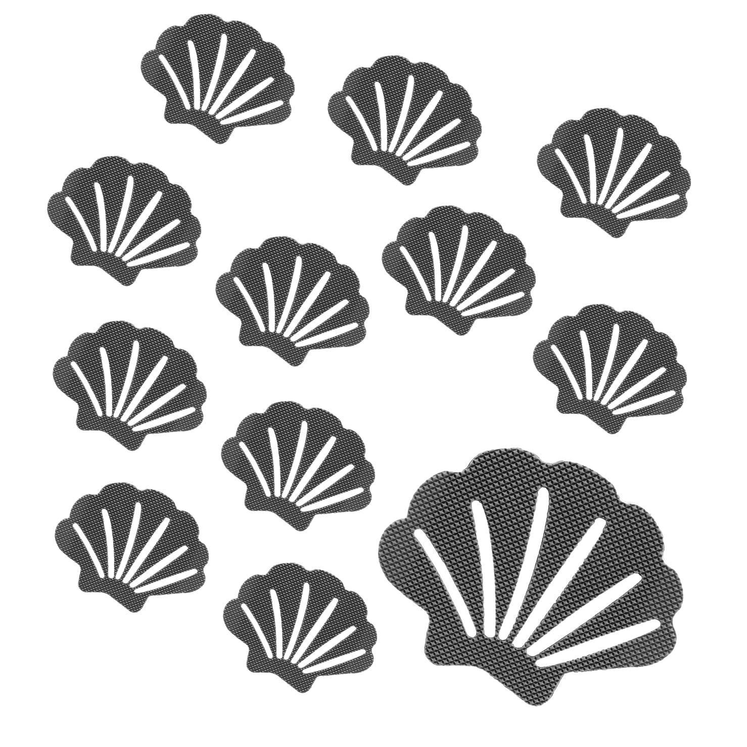 Coufce Bathtub Stickers Non Slip, Shell Shaped Tubs Safety Shower Treads, Adhesive Sticker For Bathroom Bathtub, Shower Floor,Gr