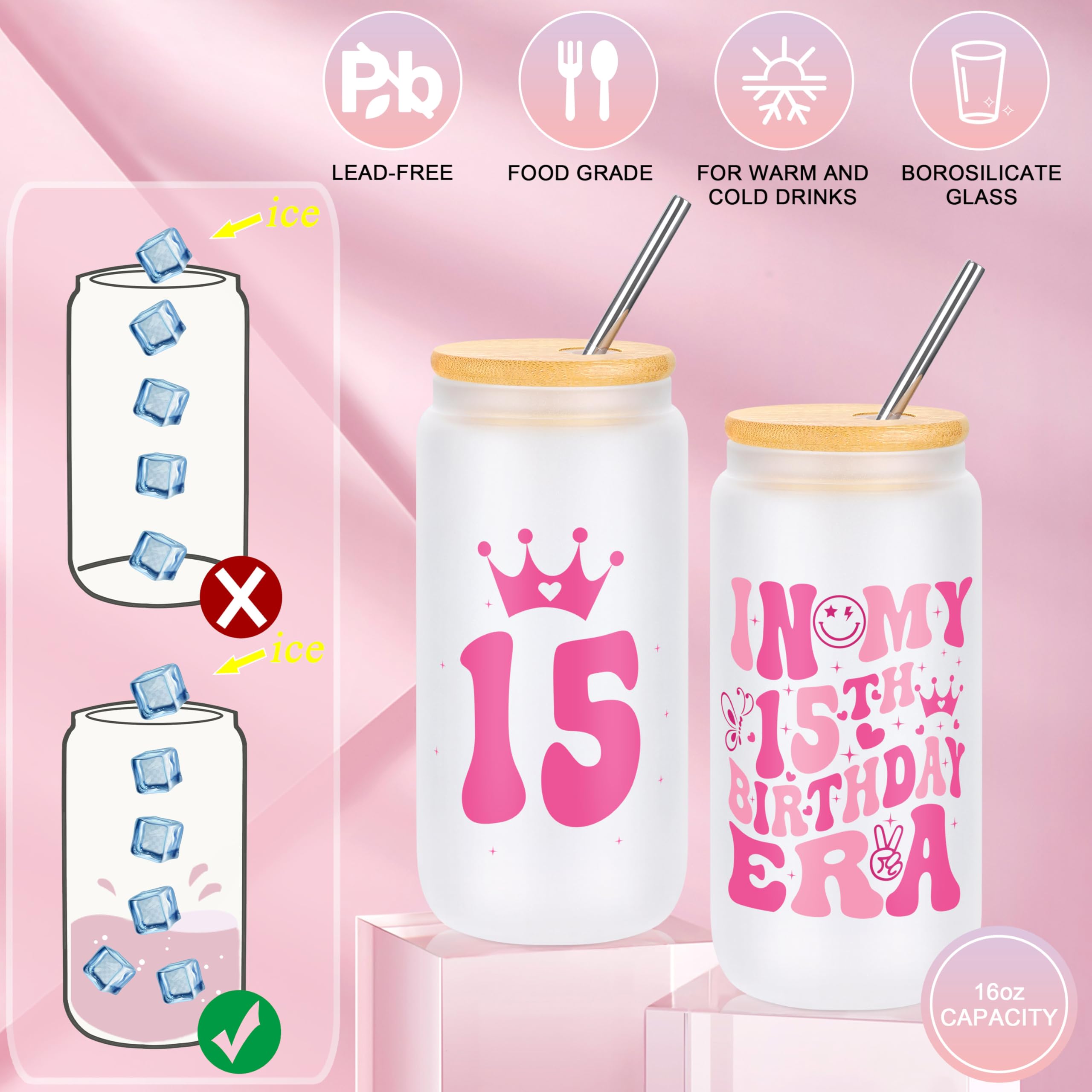 JTENGTOP 15 Year Old Beautiful Teen Girl Gift Ideas, Birthday Gifts for 15 Year Old Beautiful Teen Girl, 15th Birthday Decoratio