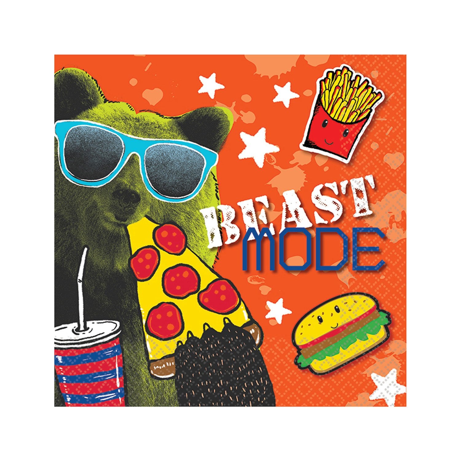 Amscan Epic Paper Party Napkins, 5'' X 5'', Pack Of 16, Multi-Color