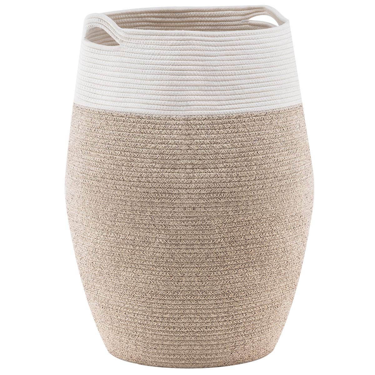 Cotton Rope Laundry Hamper By Youdenova, 105L - Woven Collapsible Basket Clothes Storage For Blankets, Room Organizing, Bedroom