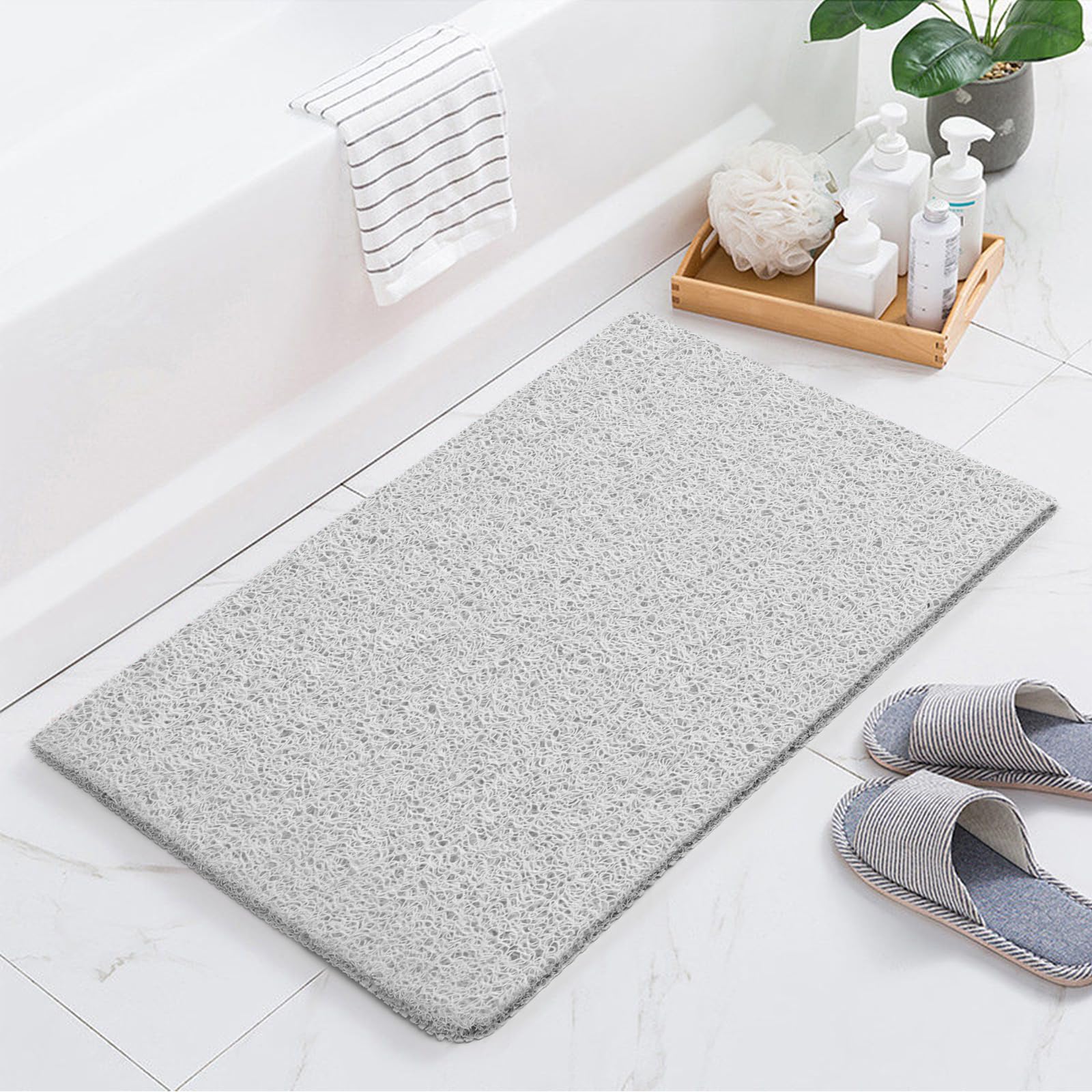 Joyhalo Shower Mats For Showers Anti Slip For Elderly, 32'' X 24'' Non Slip Bath Mat For Inside Shower, Bath Tub Mats For Bathro
