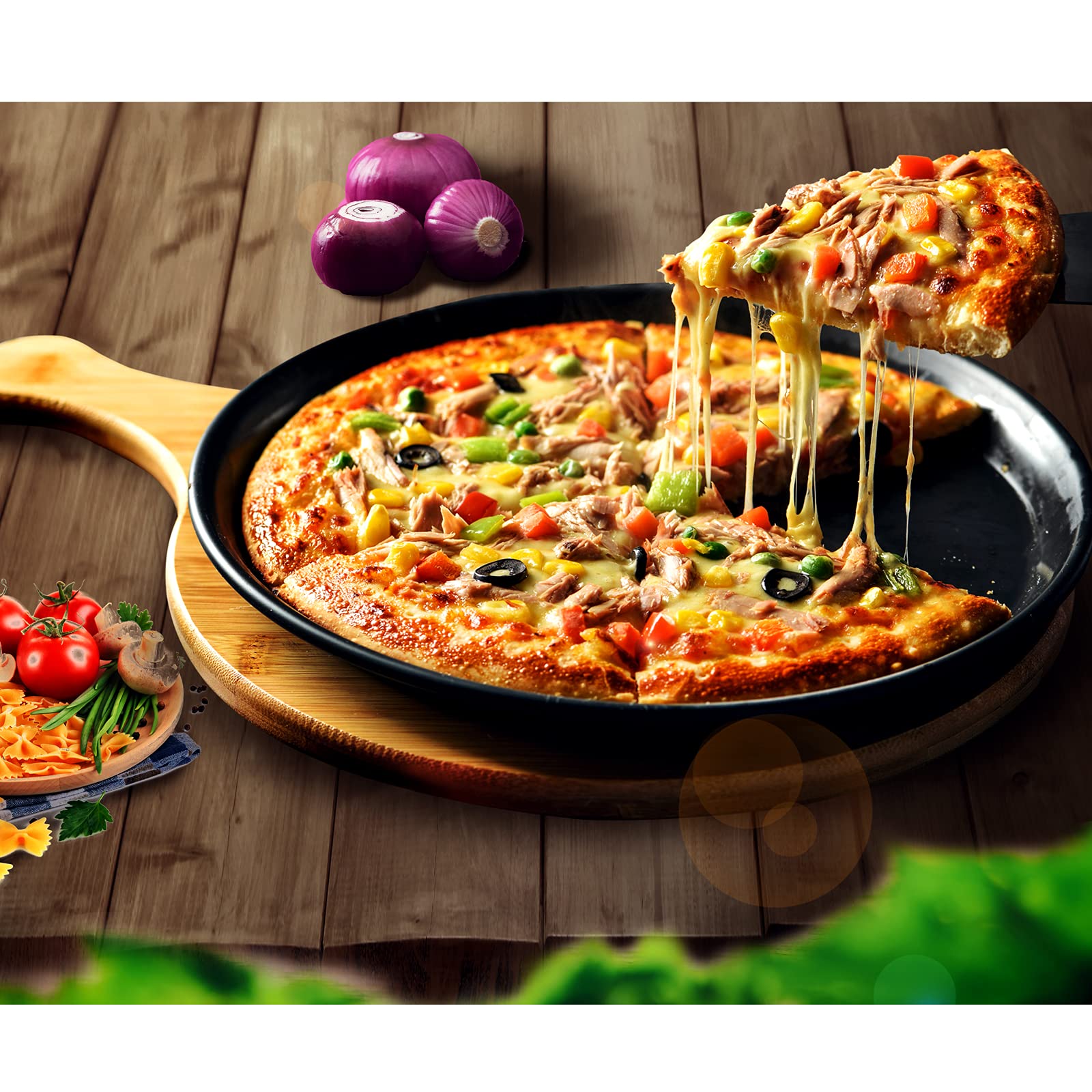 Oddier 14Inch Nonstick Pizza Pan