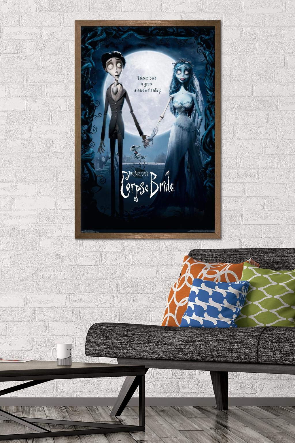 Trends International Tim Burton'S The Corpse Bride - One Sheet Wall Poster, 22.375'' X 34'', Bronze Framed Version