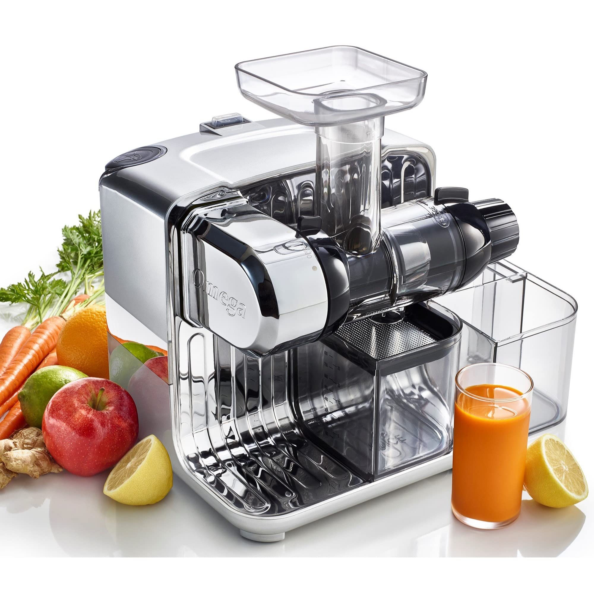 Omega Cube Nutrition System Juicer Creates Fruit Vegetable & Wheatgrass Juice Slow Masticating Compact Design With Convenient St
