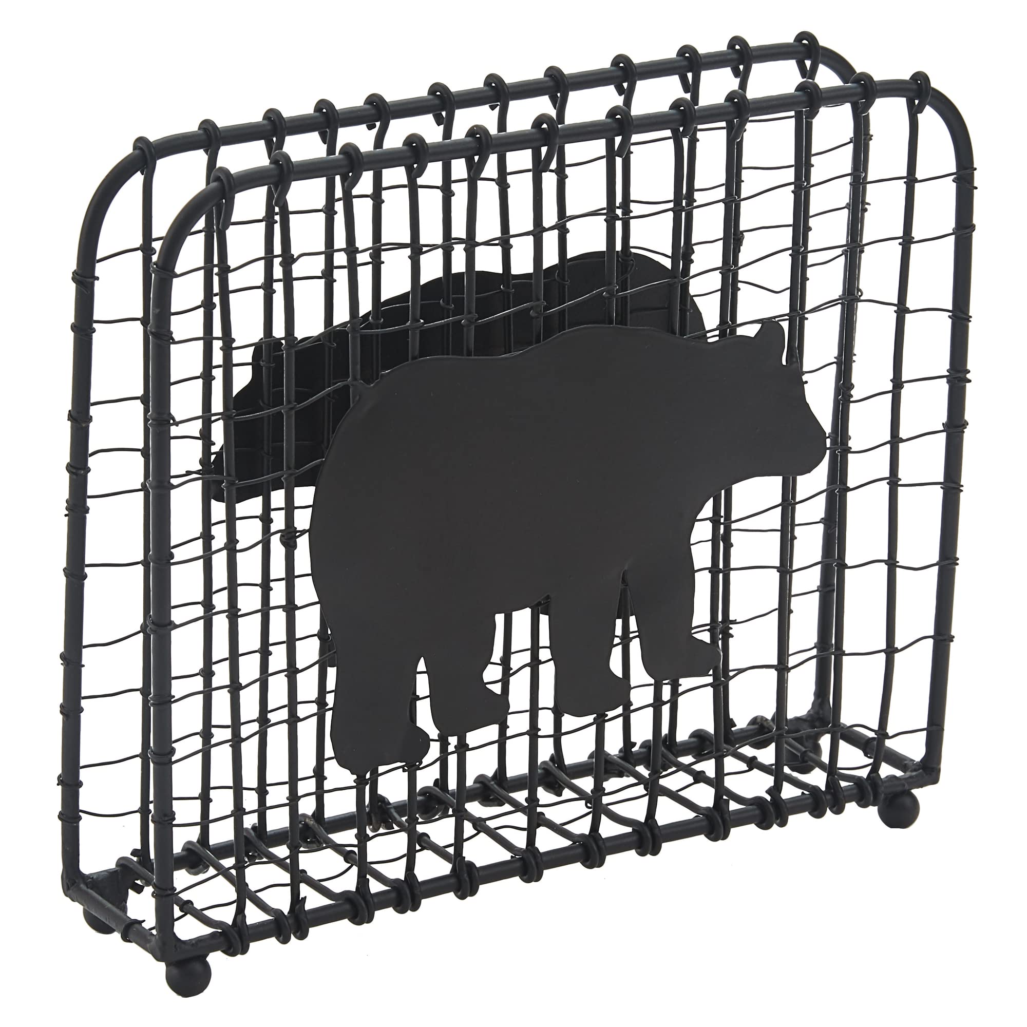 Park Designs Black Bear Wire Lunch Napkin Holder